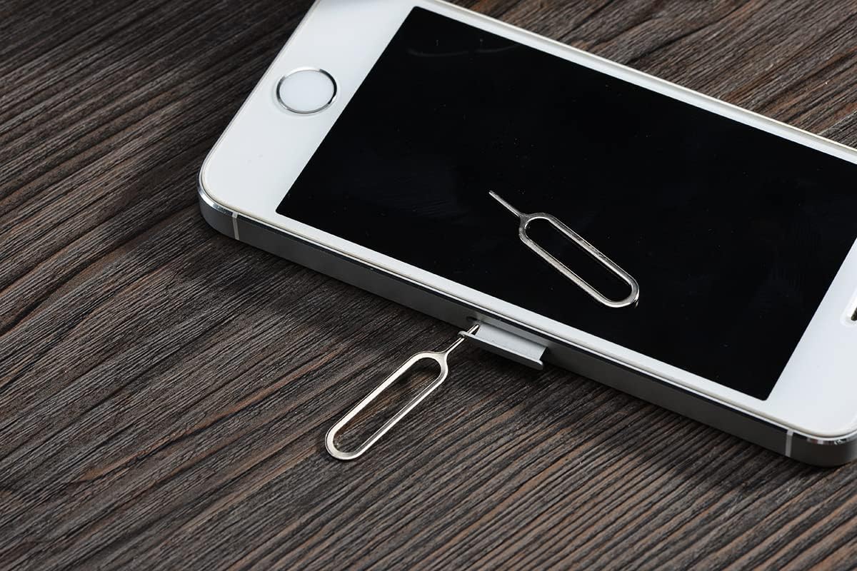 10-Pack Sim Card Tray Pin for iPhone and Android Phones - Steel