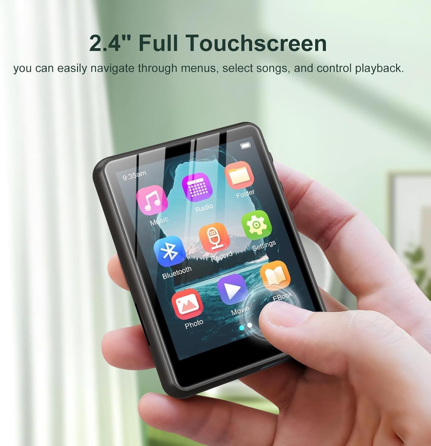 ZAQE 128GB MP3 5.4, 2.4" Player with Bluetooth Portable HiFi Music Player with FM Radio/HD