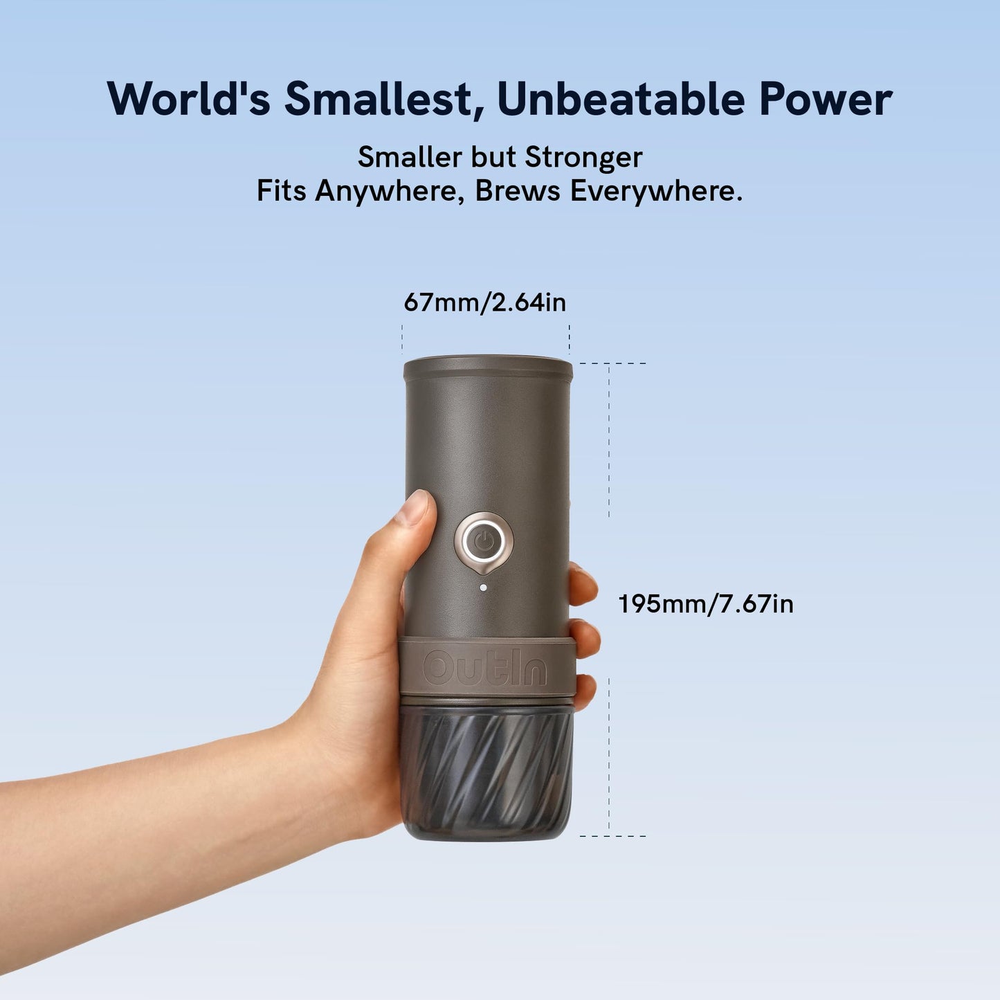 OutIn Mino with Fino, Portable Electric Espresso Machine with Portable Electric Coffee Grinder (Green & White)