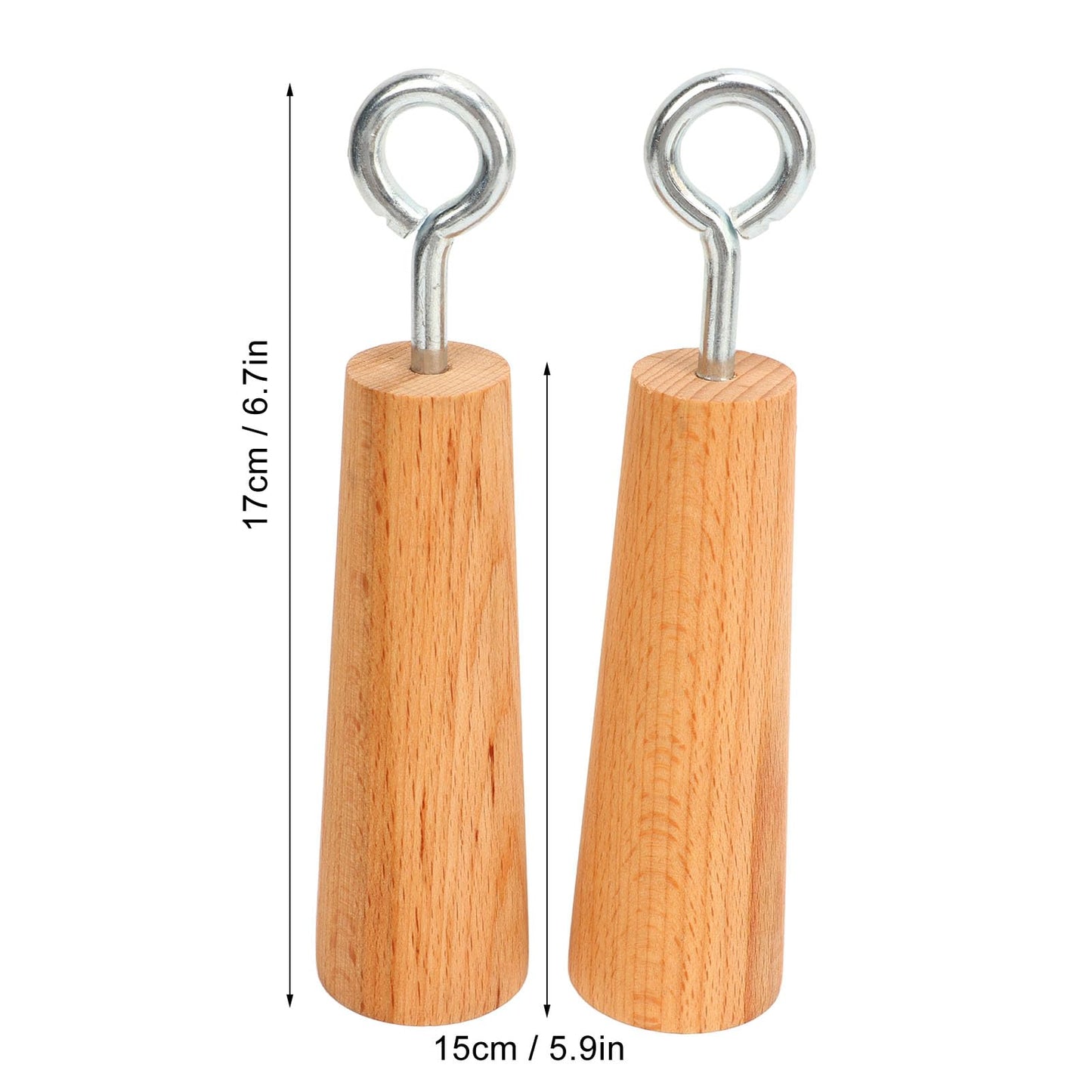 Wooden Pull-Up Grips, Durable Comfortable Upper Body Strength Trainer Home Gym Equipment for Men Women Fitness Enthusiasts Strength Training Daily Workouts
