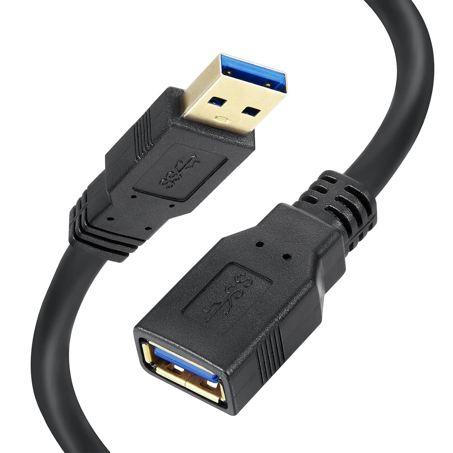Qxcynsef 3.0 20 FT,5Gbps More,Black,20FT USB Extension Cable High Speed Data Transfer Extra Long A Male to A Female