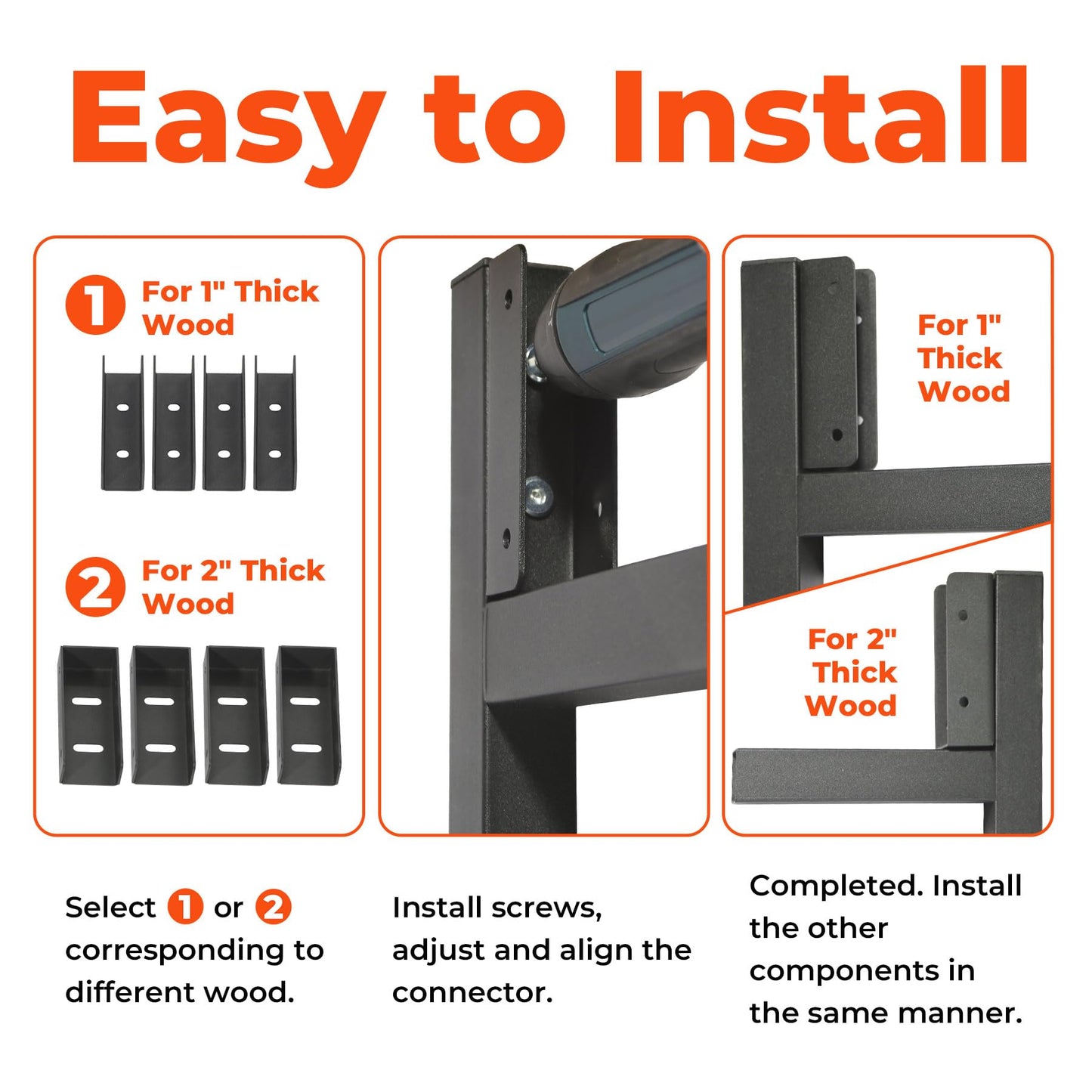 Steel Frame DIY Gate Building Kit,Fence Gate Kit Suit for 36-60" Wide Openings Up to 7 Feet High Fence,Fits 1" x 4" & 2"x4" Wood