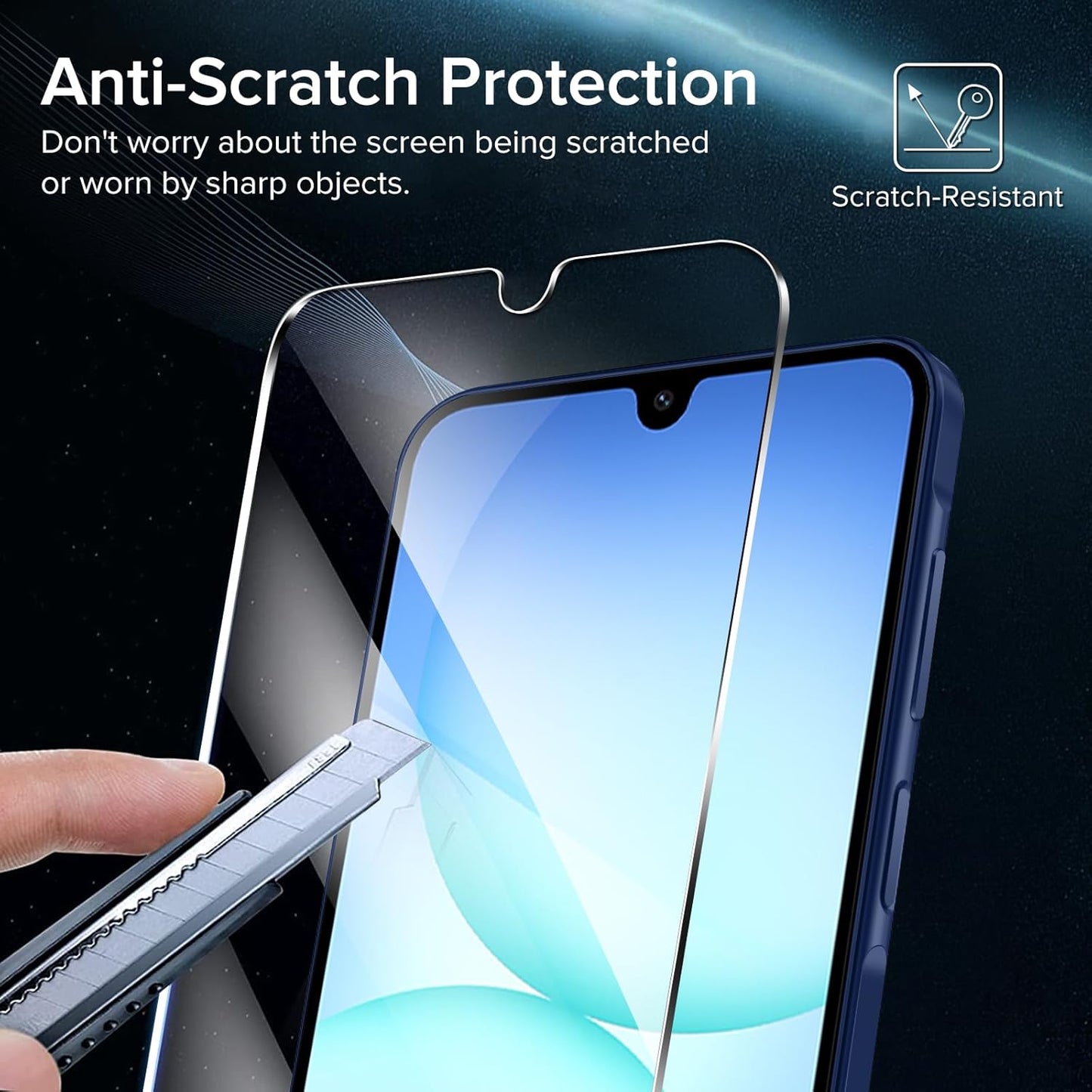 A17 5G/Galaxy A16 5G, 6.7-inch, 2-Pack ivoler Screen Protector for Samsung Galaxy Tempered Glass Film, Alignment Frame