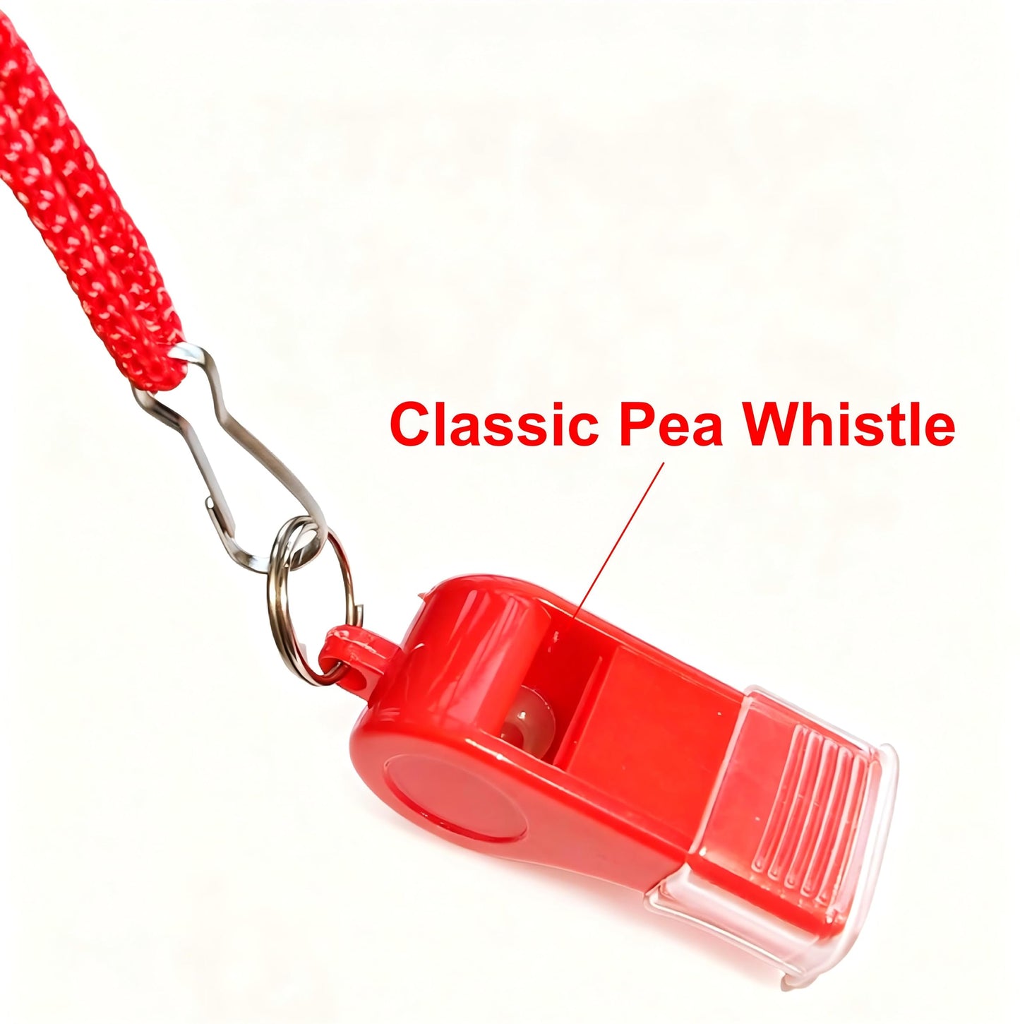 SUYAMI 12 Packs Sport Whistle with Lanyard, for Coach, Referee, Official (Red)