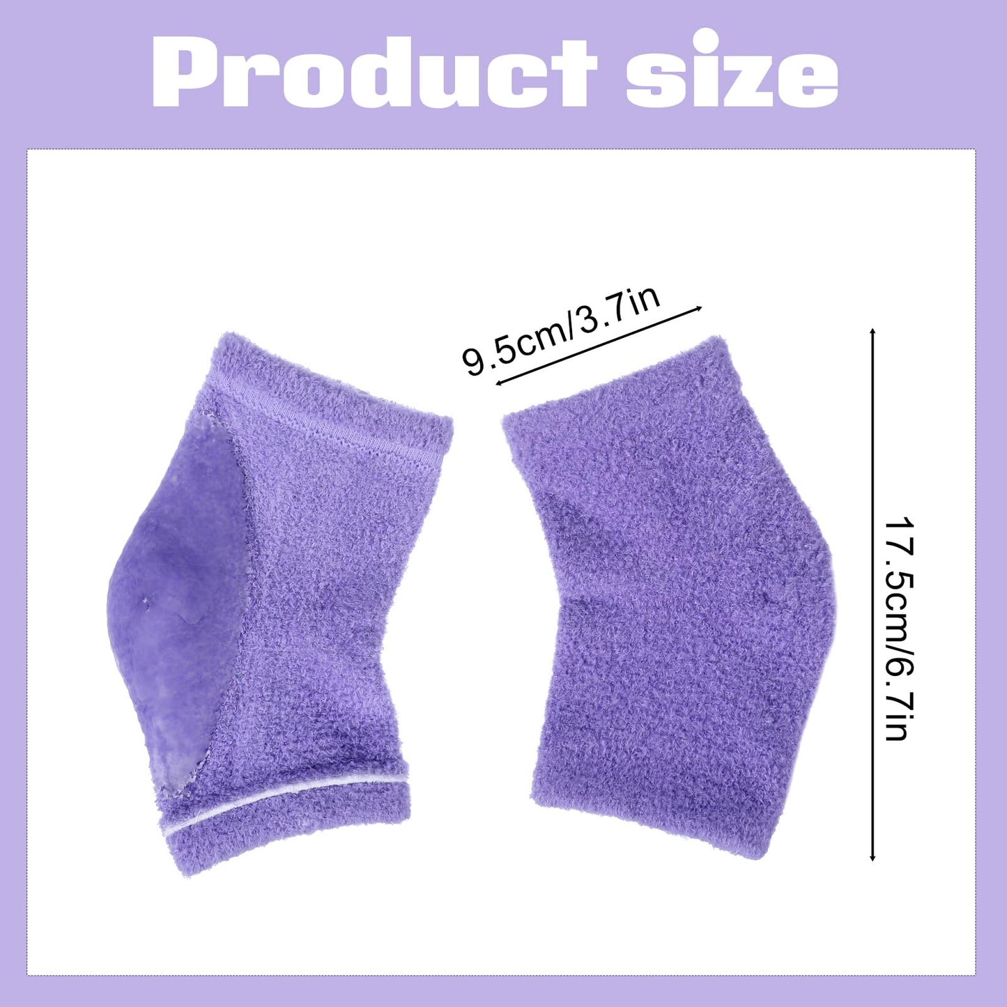 oruola 2 Pairs Elbow Protectors for Elderly,Elbow Moisturizing Sleeve,Dry Elbow Treatment, for Moist Chapped Dry Skin Care, Cover Heel Socks, Elbow Sleeves,Blue & Purple
