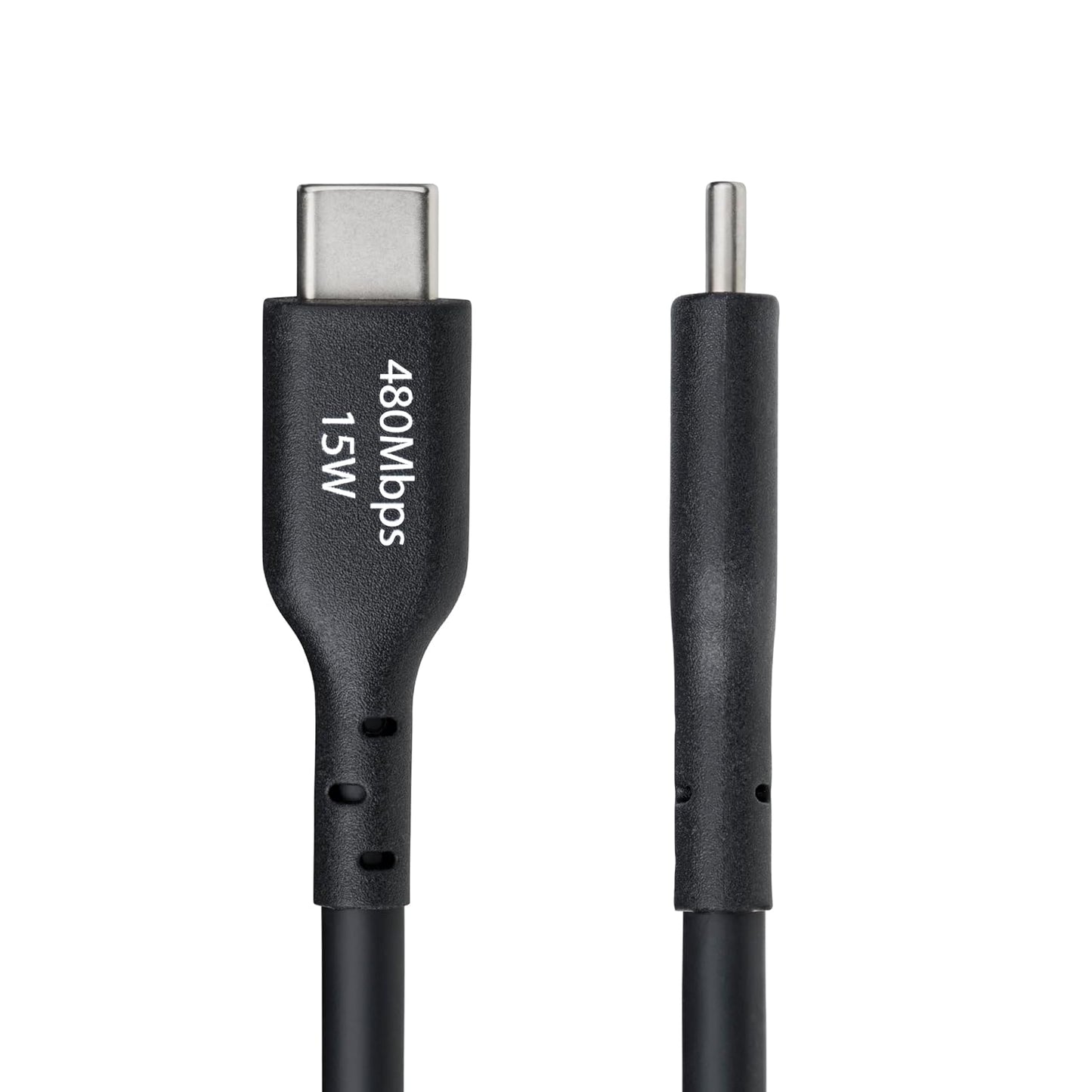 StarTech.com 15ft (4.5m) 3A, 2.0, USB-A to USB-C Charging Cable, Charge & Sync, USB TPE Jacket, Black USB Charging Cord