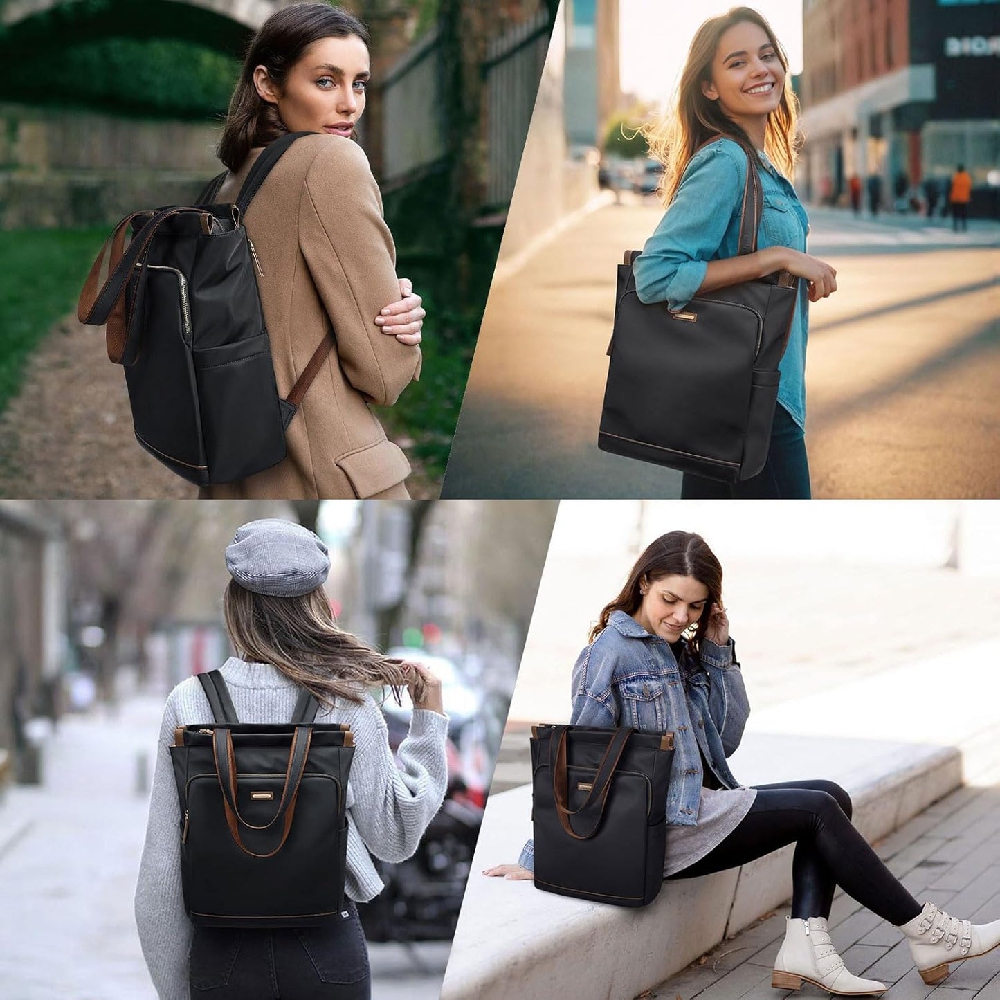 Backpack Daypack GOLF SUPAGS Convertible Laptop for Women Casual Notebook Tote Bag for Work College Travel Leisure