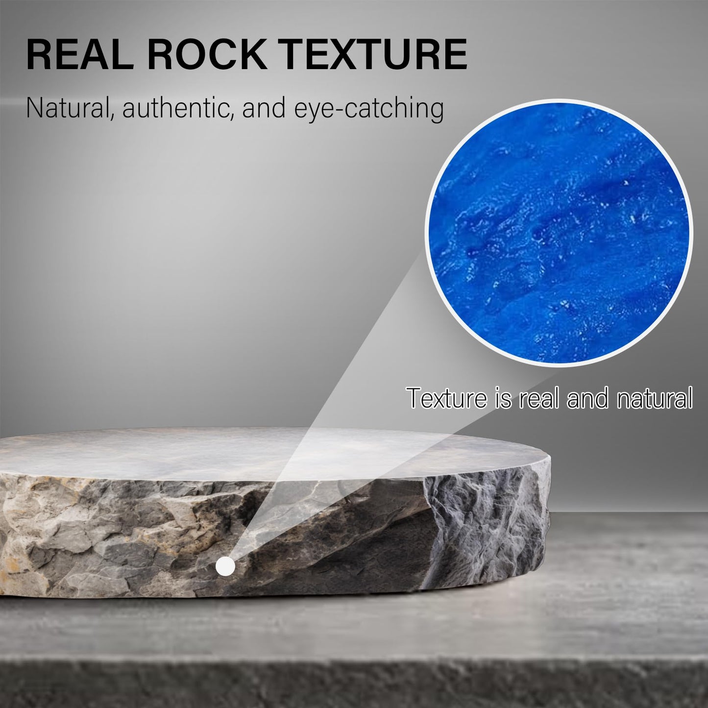 Stone Rock Edge Form Liner 102.36 L x 2.17 "W x 0.59 "T Countertop Edge Form Liner Chiseled Concrete Stone Molds for Concrete Countertops Steps, Benches, Fireplaces Edging