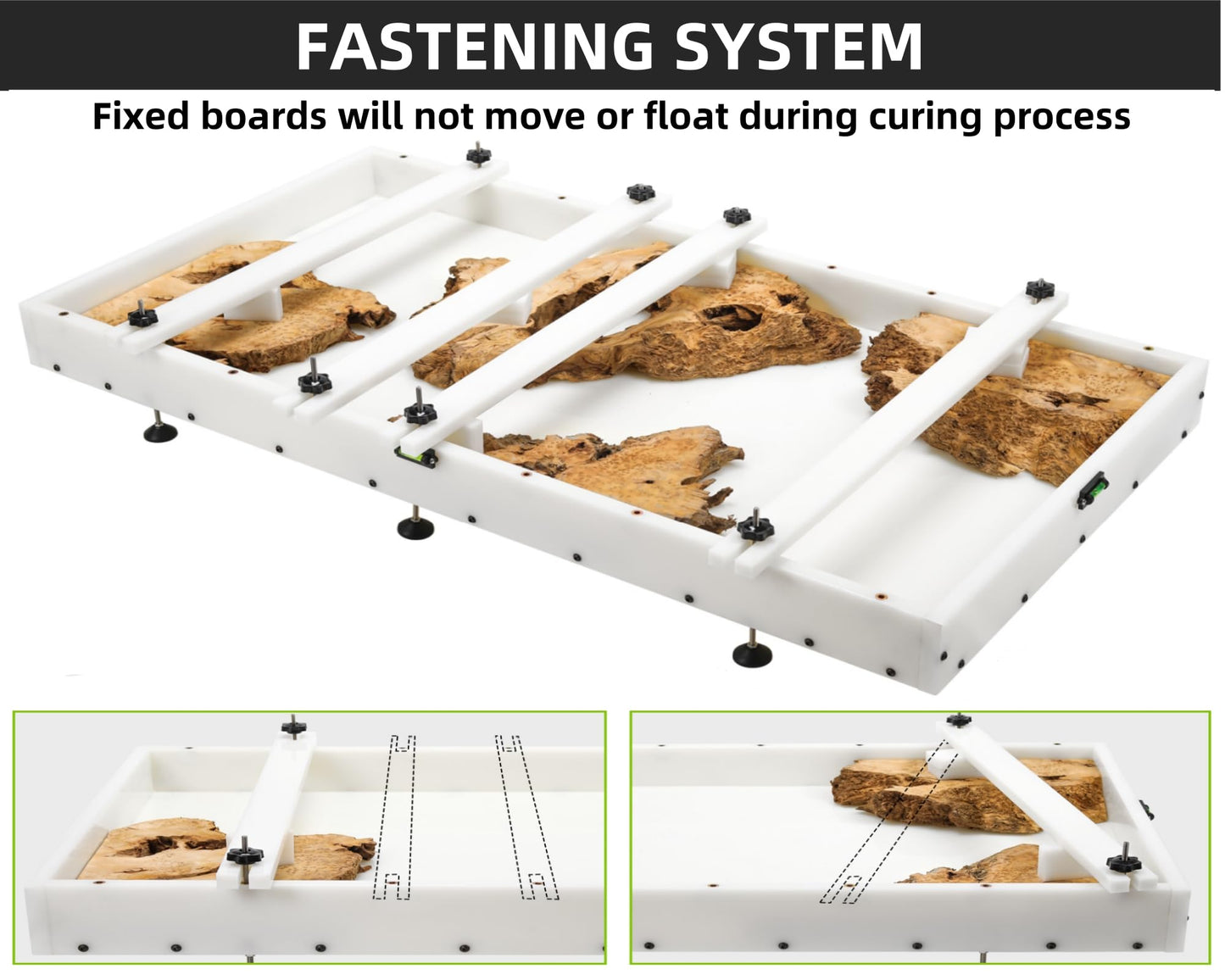 GROWLING Extra Large Epoxy Resin Mold 72x36x3 Inches, Adjustable Fastening and Leveling, Heavy Duty Reusable Resin Mold for River Tables, Coffee Tables, Trays, Cutting Boards, DIY Resin Art Etc.