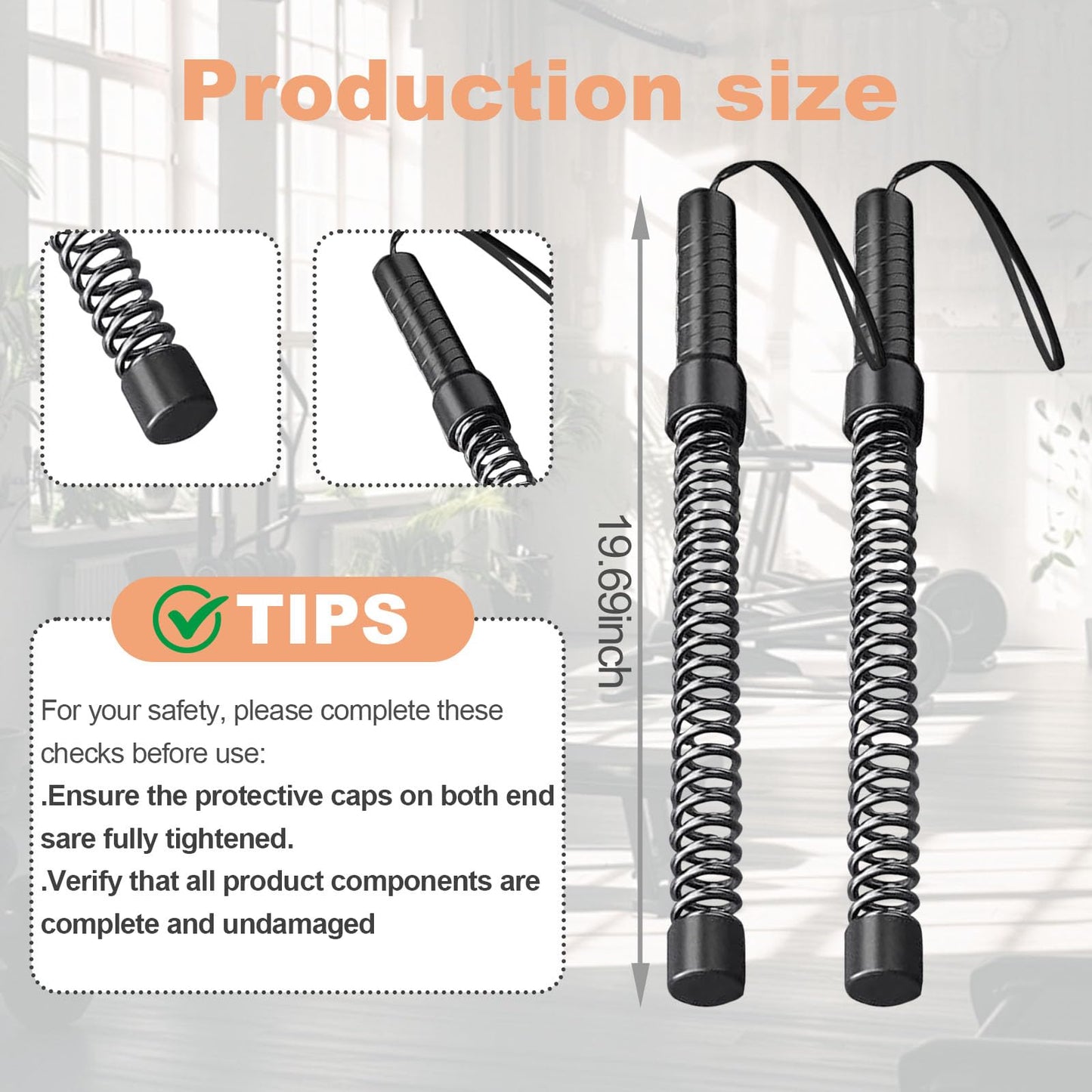 4 Pack Ropeless Battle Ropes for Home Gym, Portable Cordless Battle Ropes for HIIT and Low-Impact Aerobic Training, Versatile Exercise Equipment for Home and Travel for Men Women