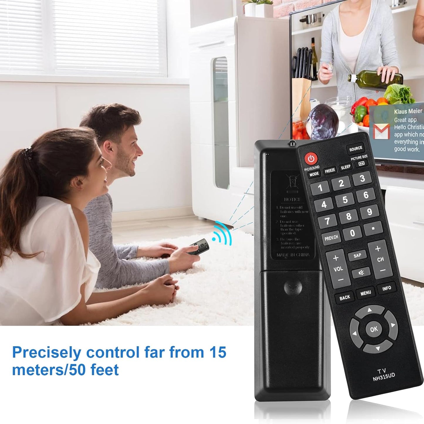 EJotoa NH315UP Universal Replacement Remote Control for Sanyo TV