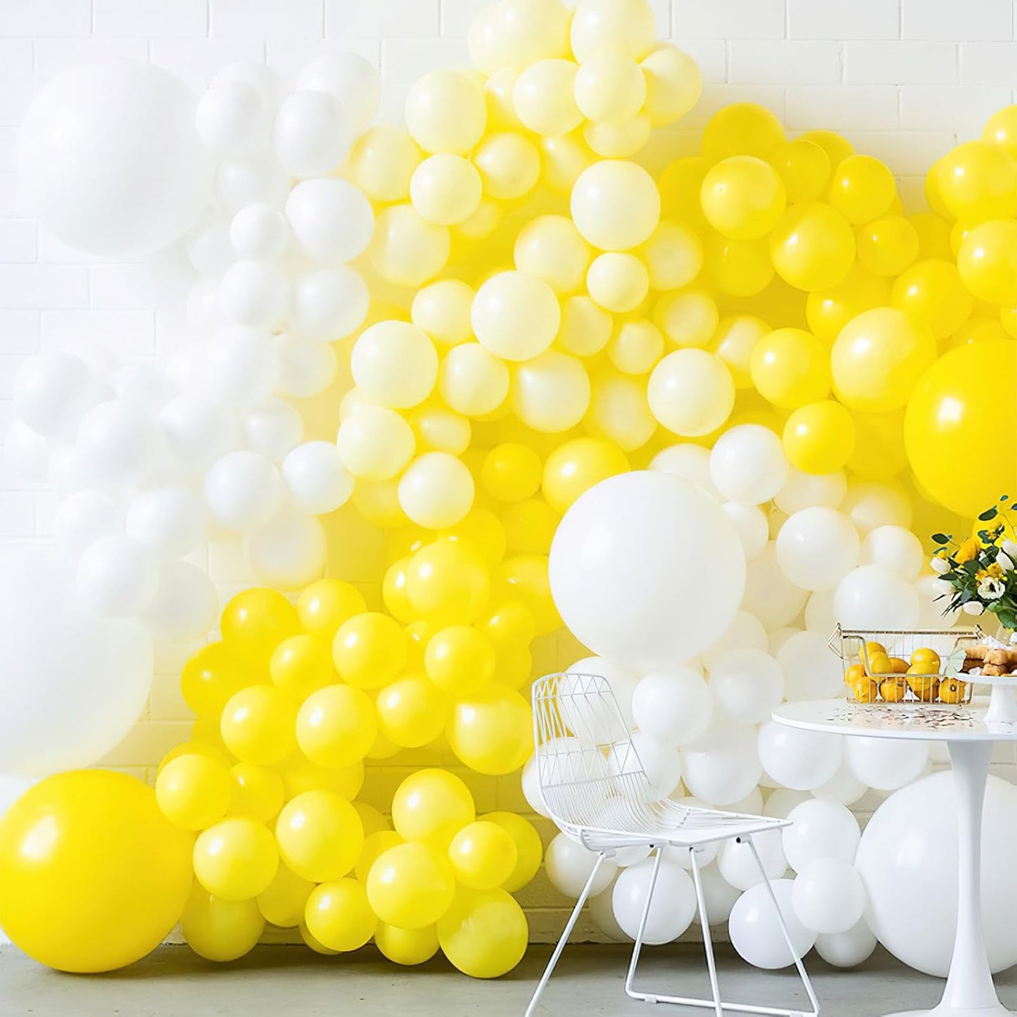 PartyWoo Yellow Balloons - 100pcs Matte Latex Balloons in 5-18 Inch Sizes for Celebrations | Perfect for Baby Showers, Birthdays, and Graduations