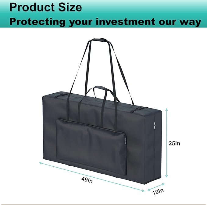 Cornhole Carrying Case, Cornhole Bag Tote Fits 4' x 2' Regulation Size Board, Heavy duty 600D Waterproof Oxford Fabric, Large Pockets for Cornhole Outdoor Games,Only Bag.