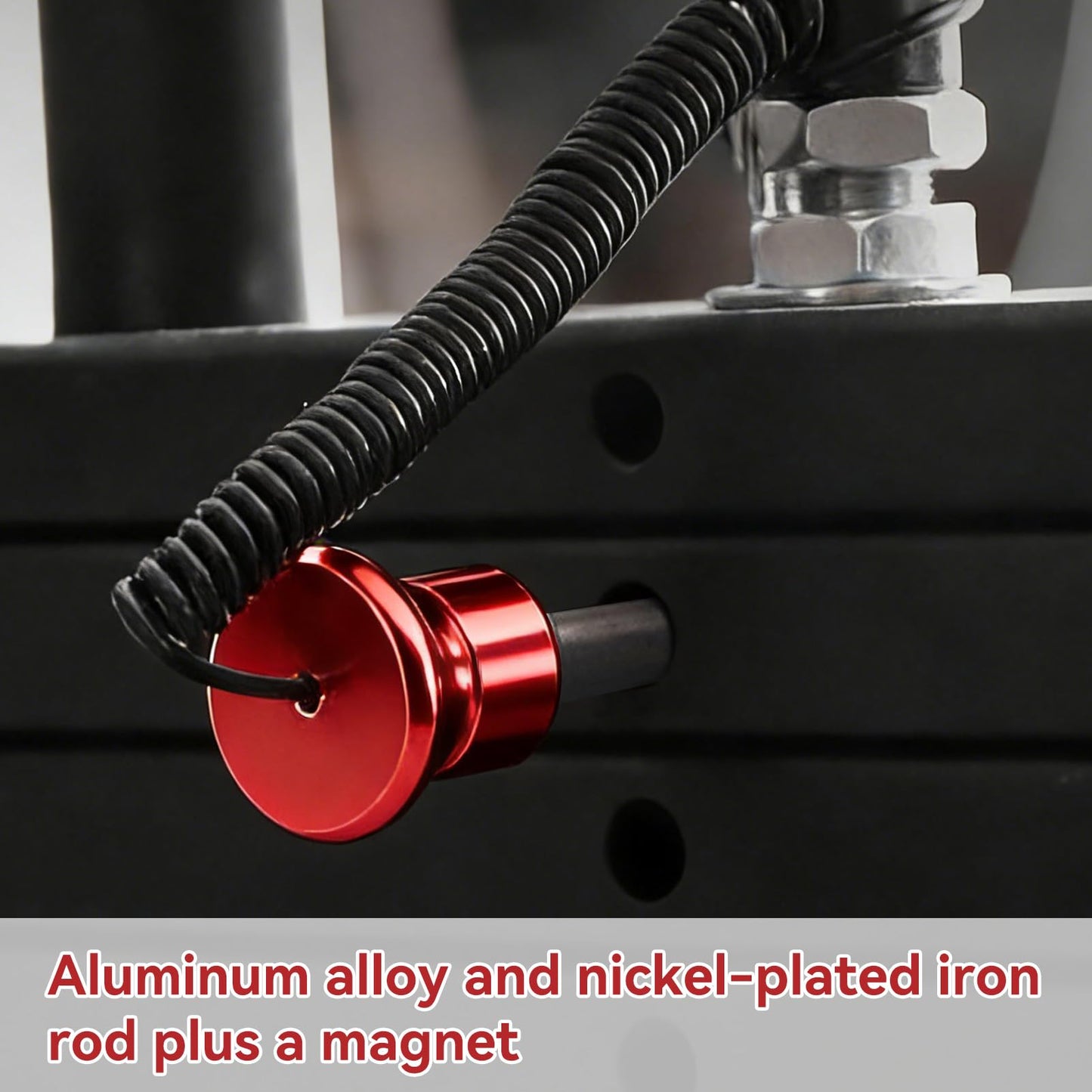 Frdhee 2Pcs Weight Stack Pin, Universal Magnetic Weight Pin with Pull Rope, 0.4 Inch Aluminum Alloy Gym Pin Weight Machine Pin for Home Gym Exercise Machine Accessories