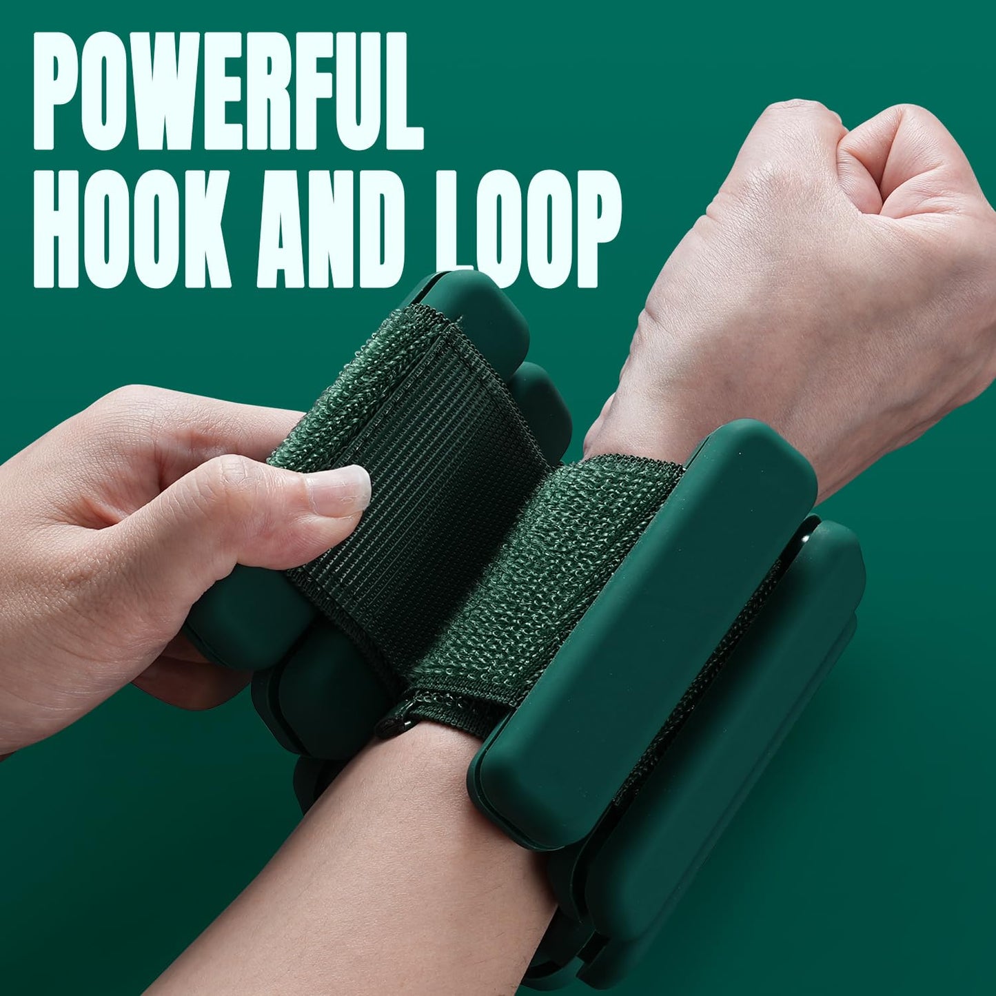 Sportneer Wrist & Ankle Weights for Women Men - 1 Pair (1 lb/2 lb Each) | Adjustable Weighted Bracelet Silicone Bangles for Yoga, Dance, Pilates, Cardio, Aerobics, Gym, Pool Exercises and Jogging (Transformative Teal, 1 LB x 2)