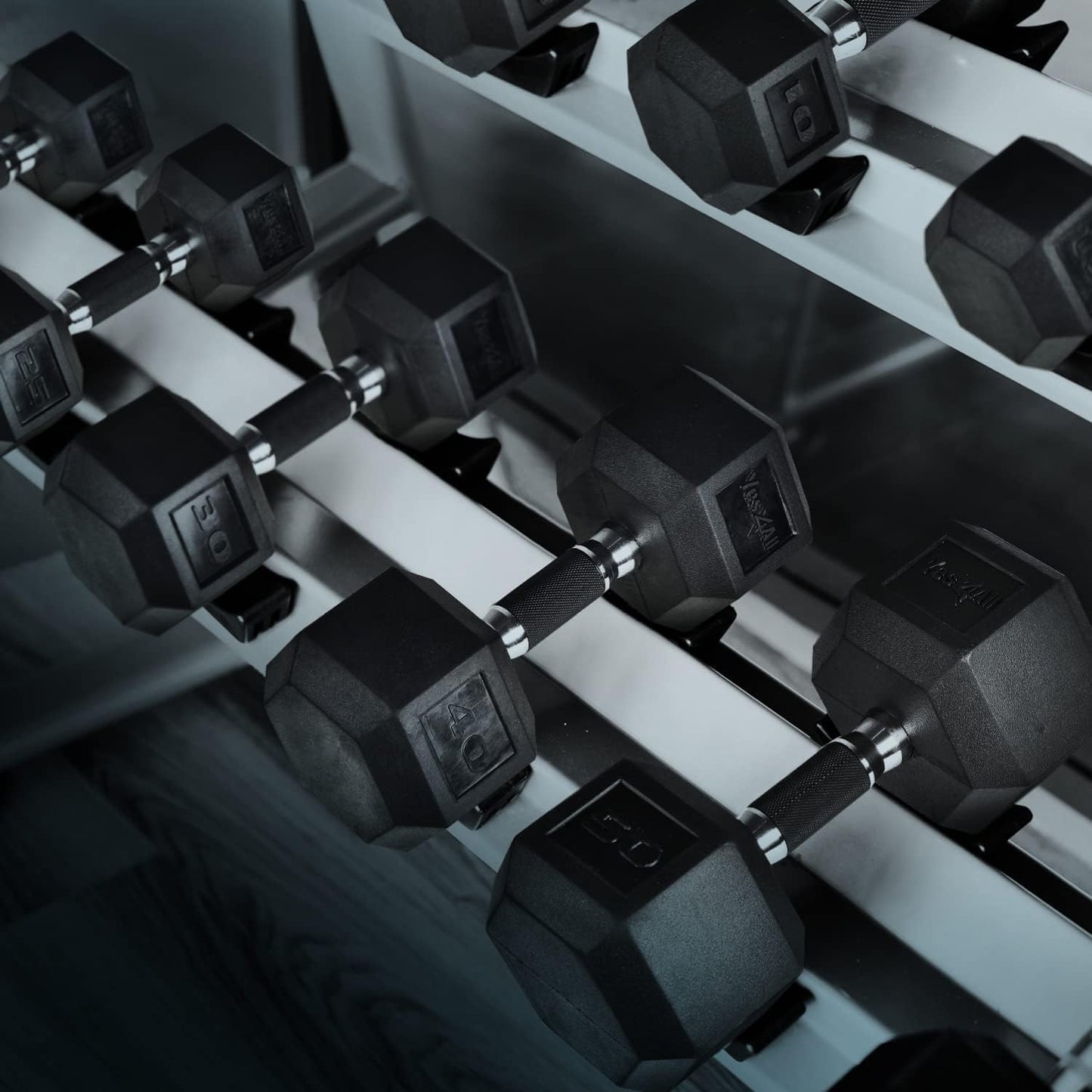 Dumbbell Hex - Rubber Grip - 20lbs - Pair