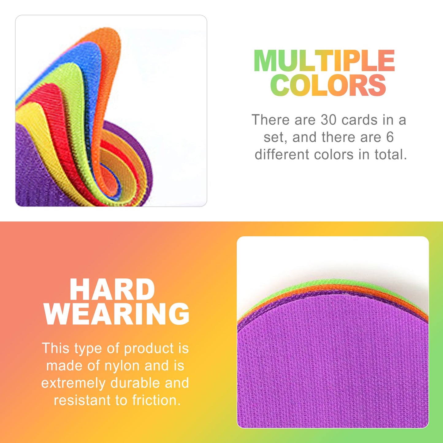ZukoCert 30-Pack Poly Spots & Non-Floor Markers – Flat Sit Spots for Gym Class, Classroom Rugs & Kids’ Agility Training (Durable, Easy to Clean, Ideal for Fitness & School Activities)