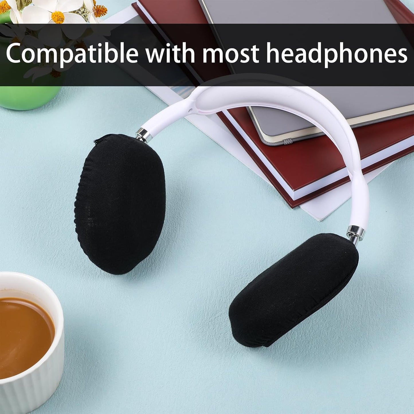 Xyembu 3 3.5" 4.3" Pairs Headphone Ear Covers, Washable Stretchable Earpad Cover, Fabric Headphone-Pads Covers