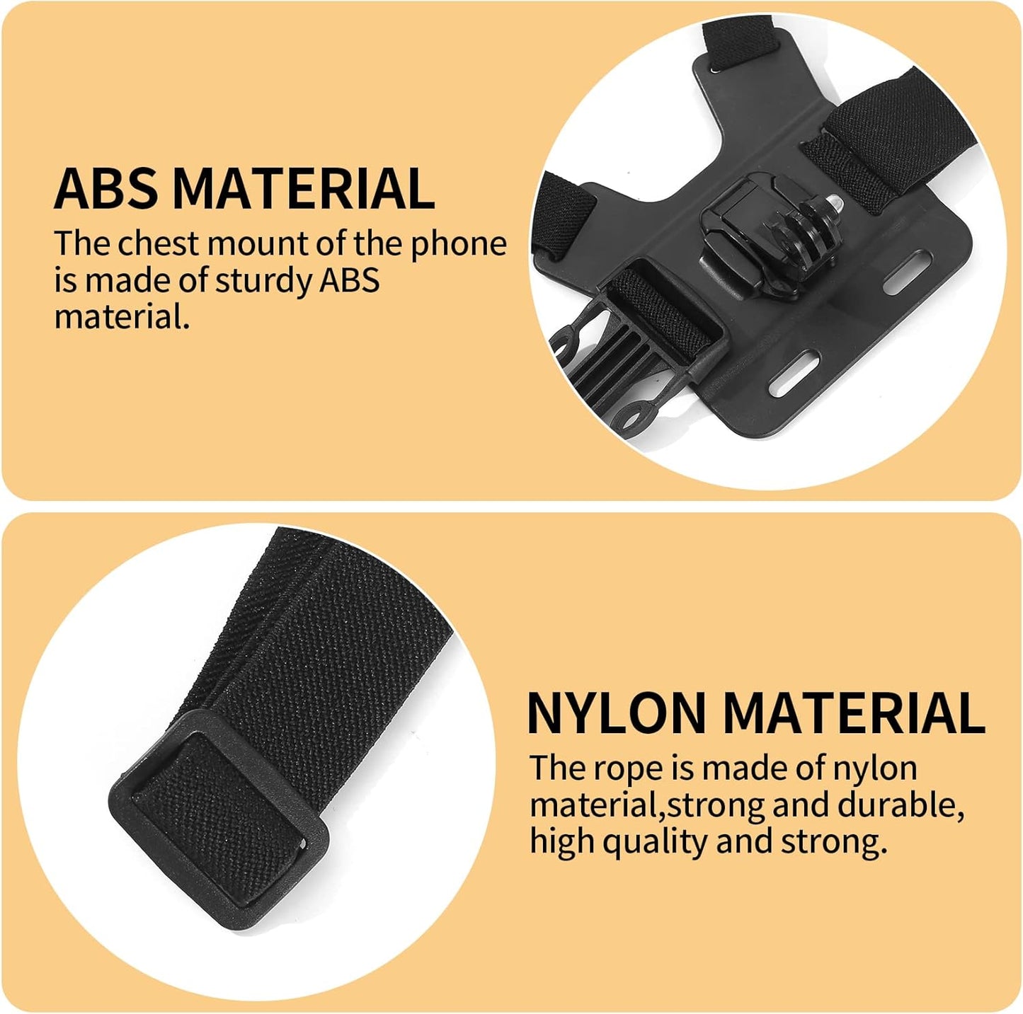 Fulushouxi 2018/7/6/5/4/3, Mobile Phone Chest Adjustable Strap Mount GoPro Chests, Cell Phone Clips Harness Holder