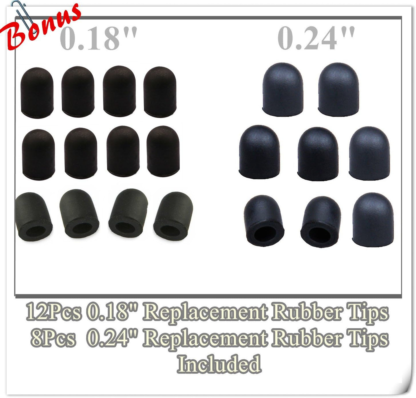 Bargains Depot 2-in-1 20Pcs Stylus Touch Screen Pen for iPhone, Ipad, iPod, Tablet, Galaxy and More with Rubber Tips
