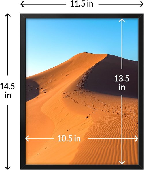 LaVie Home 11x14 Picture Frame - Classic Black Frame with HD Plexiglas for Vertical/Horizontal Display