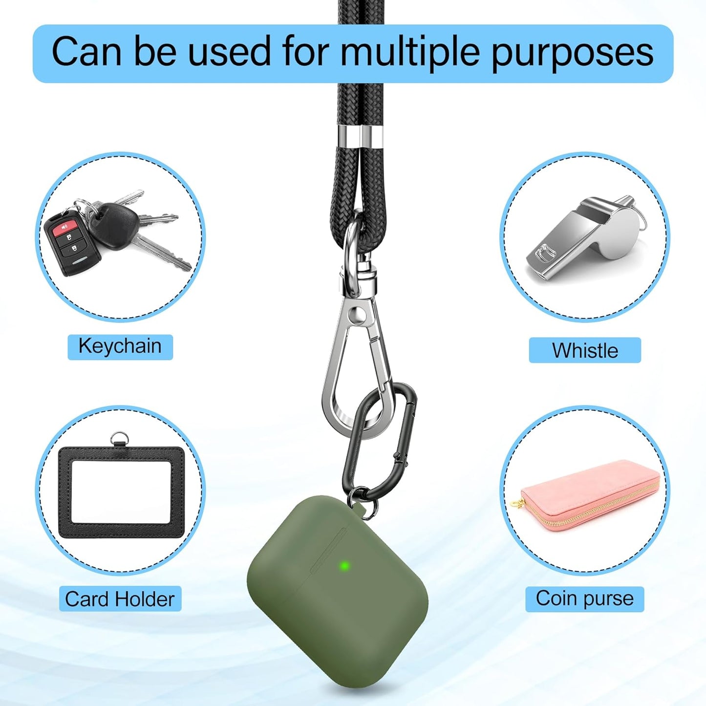 2 Pack 2 Pack takyu Phone Lanyard, Soft Nylon Neck Strap Universal Cell Phone Lanyard and Phone Wrist Strap