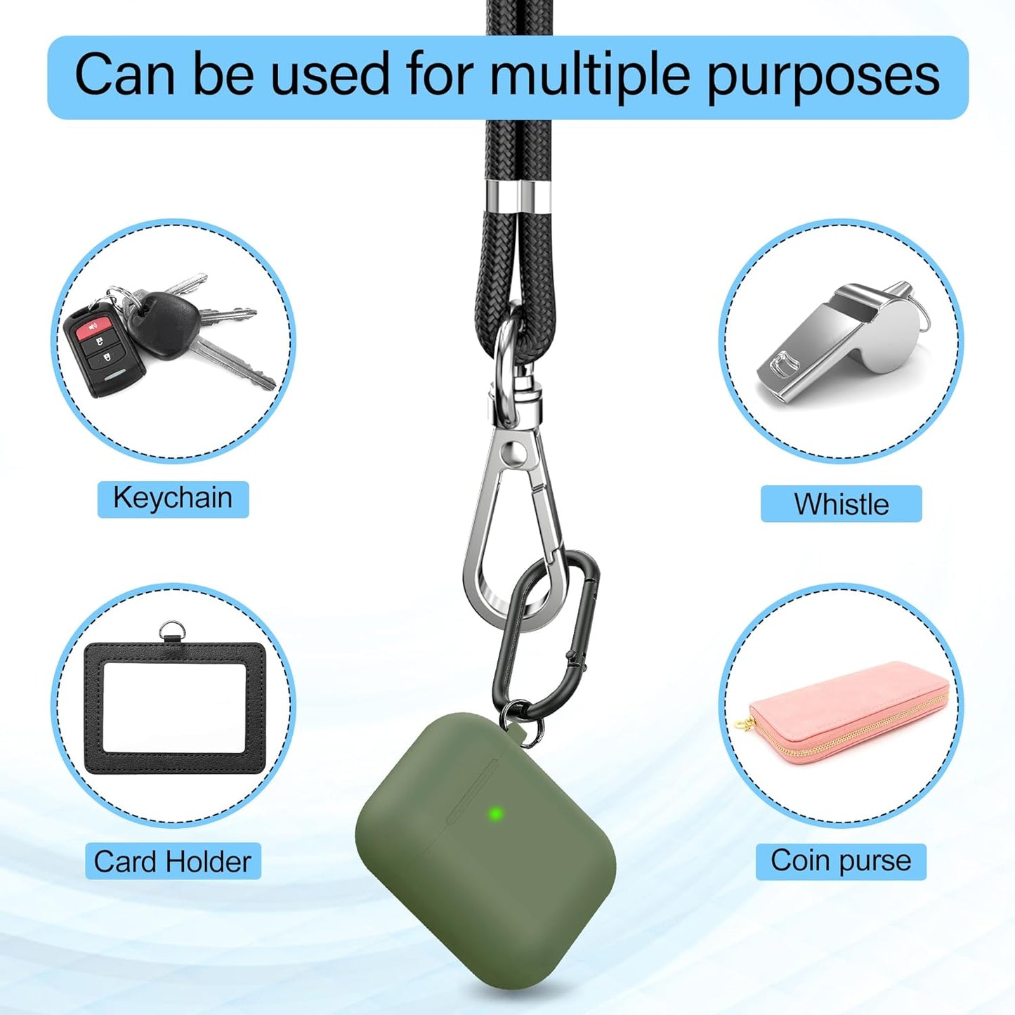 2 Pack 2 Pack 2 takyu Phone Lanyard, Adjustable Cell Phone Lanyard Crossbody Neck Strap & Phone Wrist Strap with Pcs