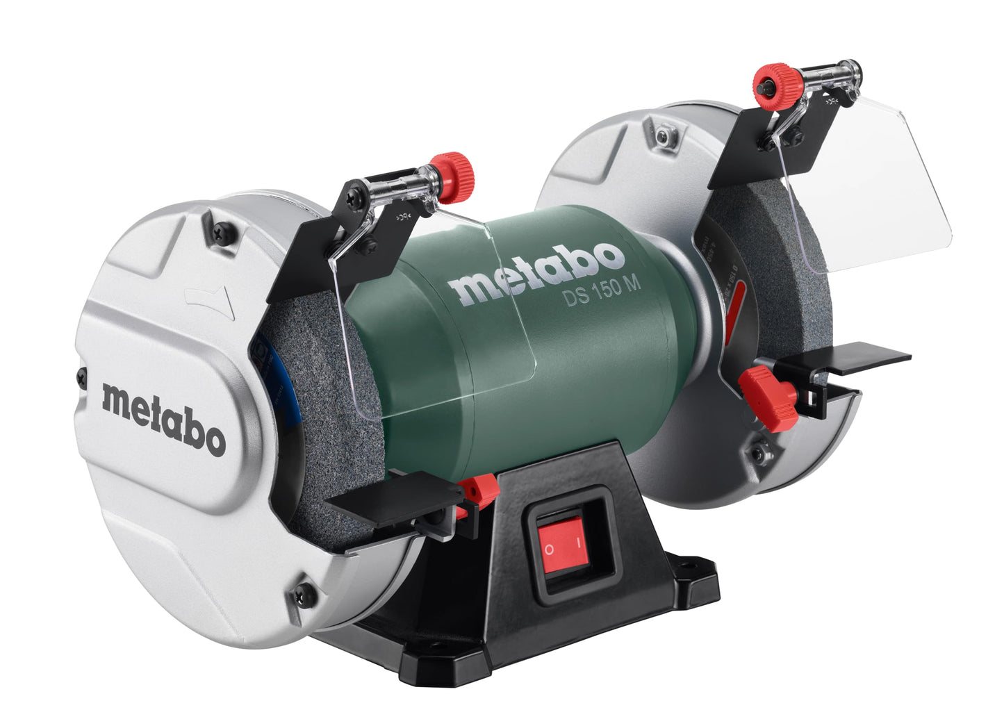 Metabo 6-Inch Shop Bench Grinder | 370 W | 3.4 Amp | Adjustable Eye Shield and Spark Deflectors | 3-Year Limited Warranty | DS 150 M