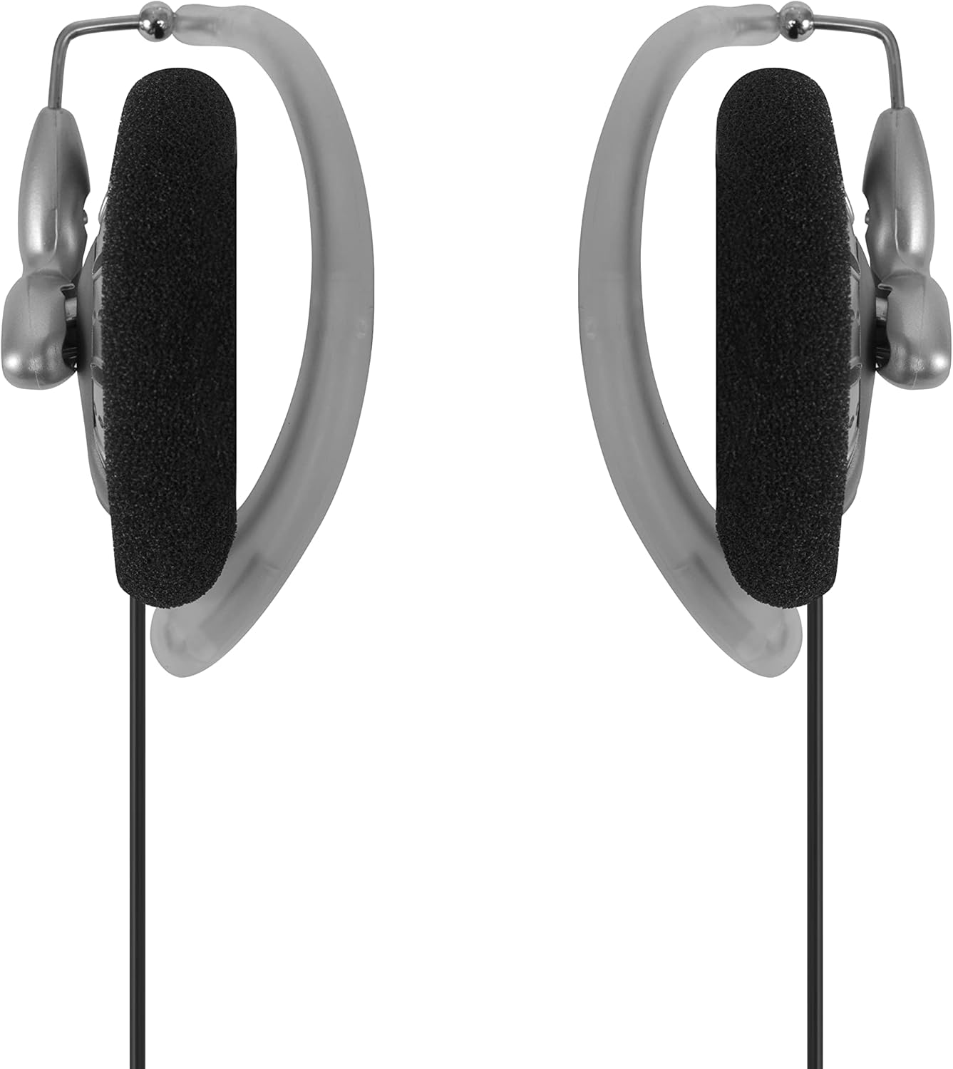 KSC75 Koss Portable On-Ear Clip Headphones, Retro Style, Ultra Lightweight, Silver and Black