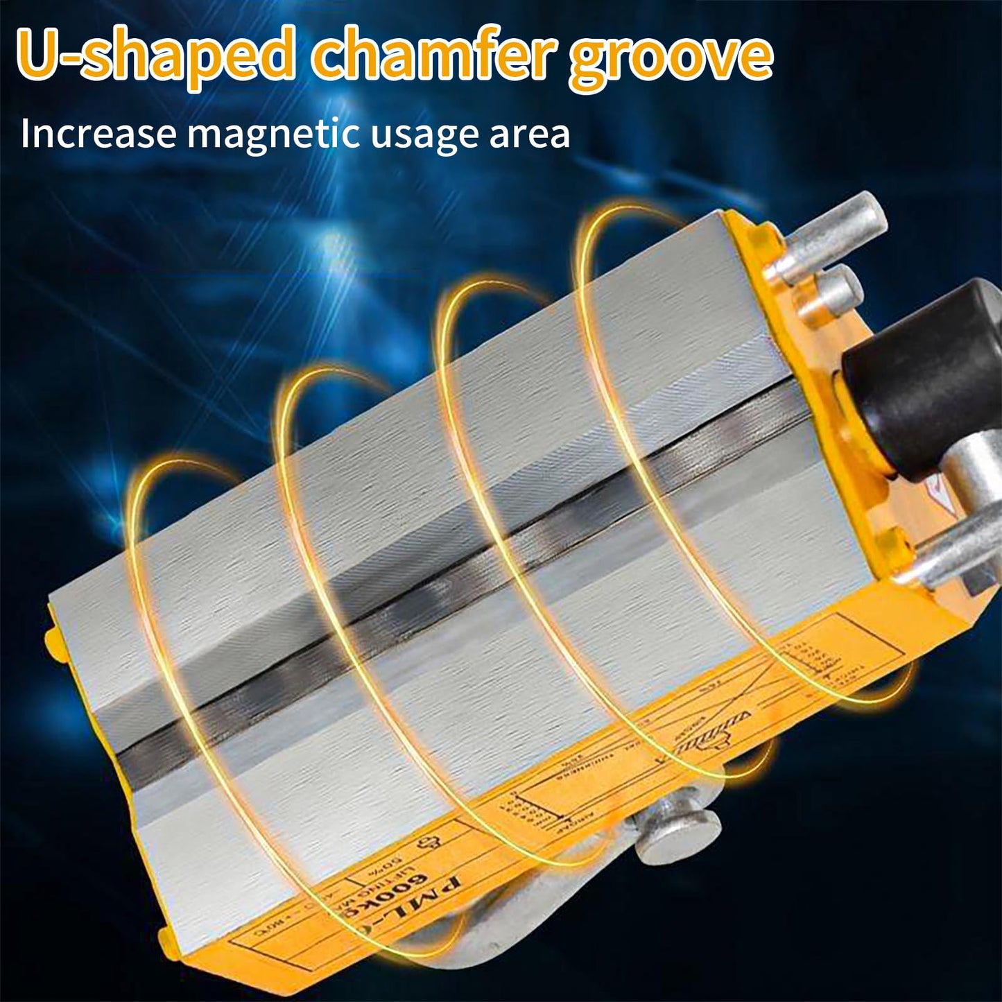 660 lb/300kg Magnetic Lifter, Permanent Magnetic Lifter with Release, for Lifting Plate Steel, Board, Used in Shop Crane, Hoist, Board