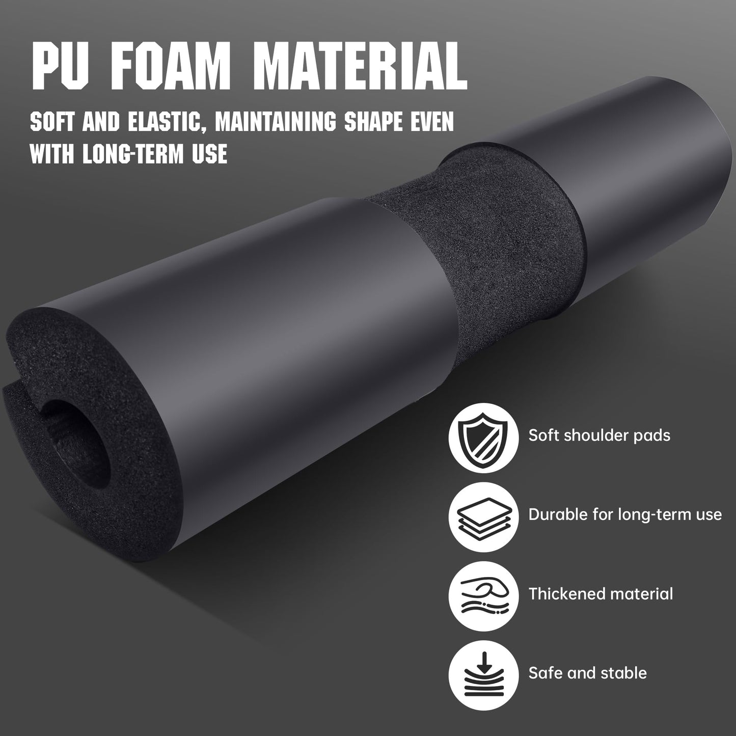 leikefitness Squat Pad - Foam Barbell Pad for Squats Cushion, Lunges & Bar Padding for Hip Thrusts - Standard Weight Bar Pad - Provides Cushion to Neck and Shoulders While Training