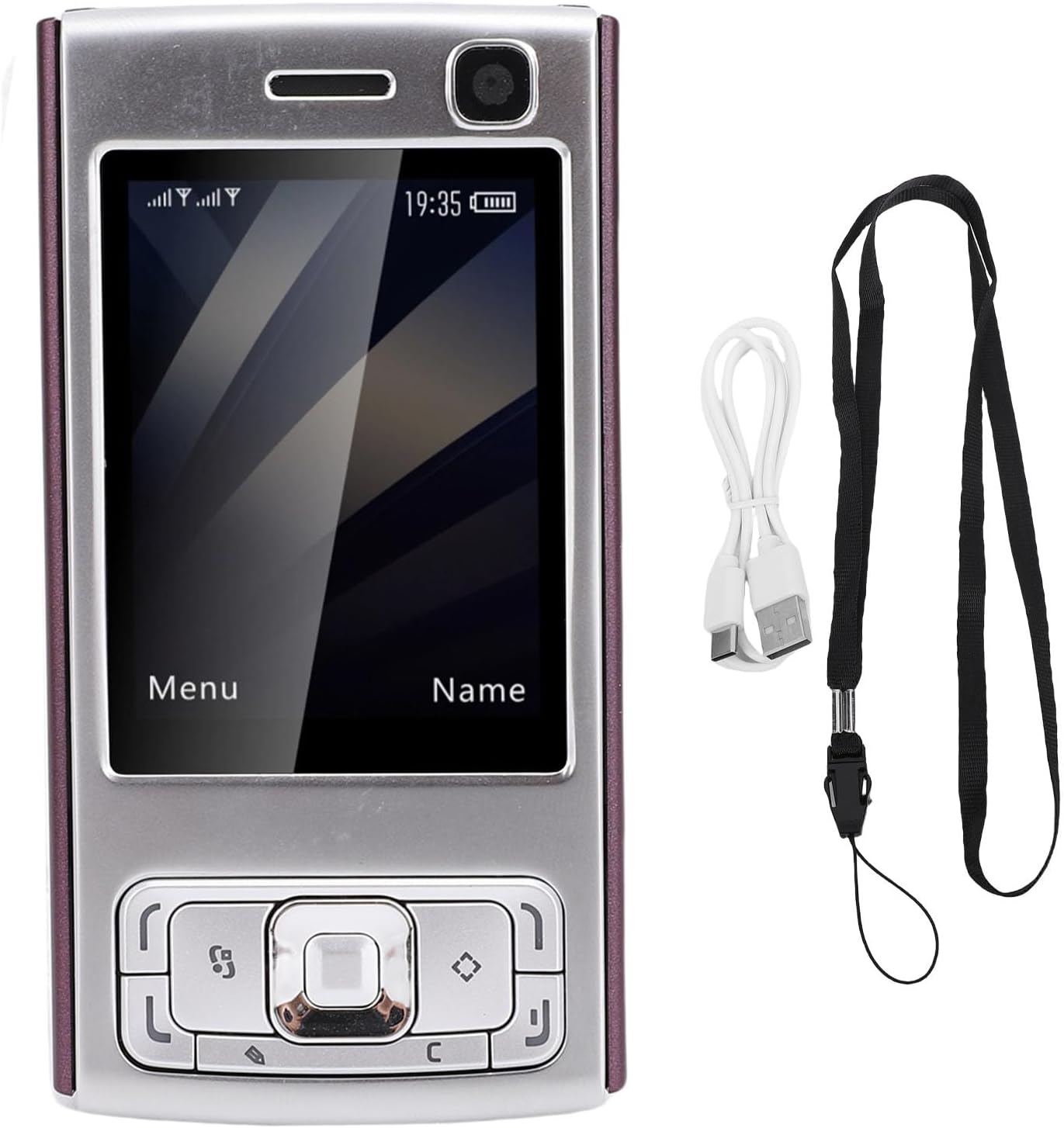 2G 2.0 Inch 1000mAh MP3 MP4 GOWENIC Unlocked Slider Phone, GSM Mobile Phone Screen Battery Dual SIM Player with Loud