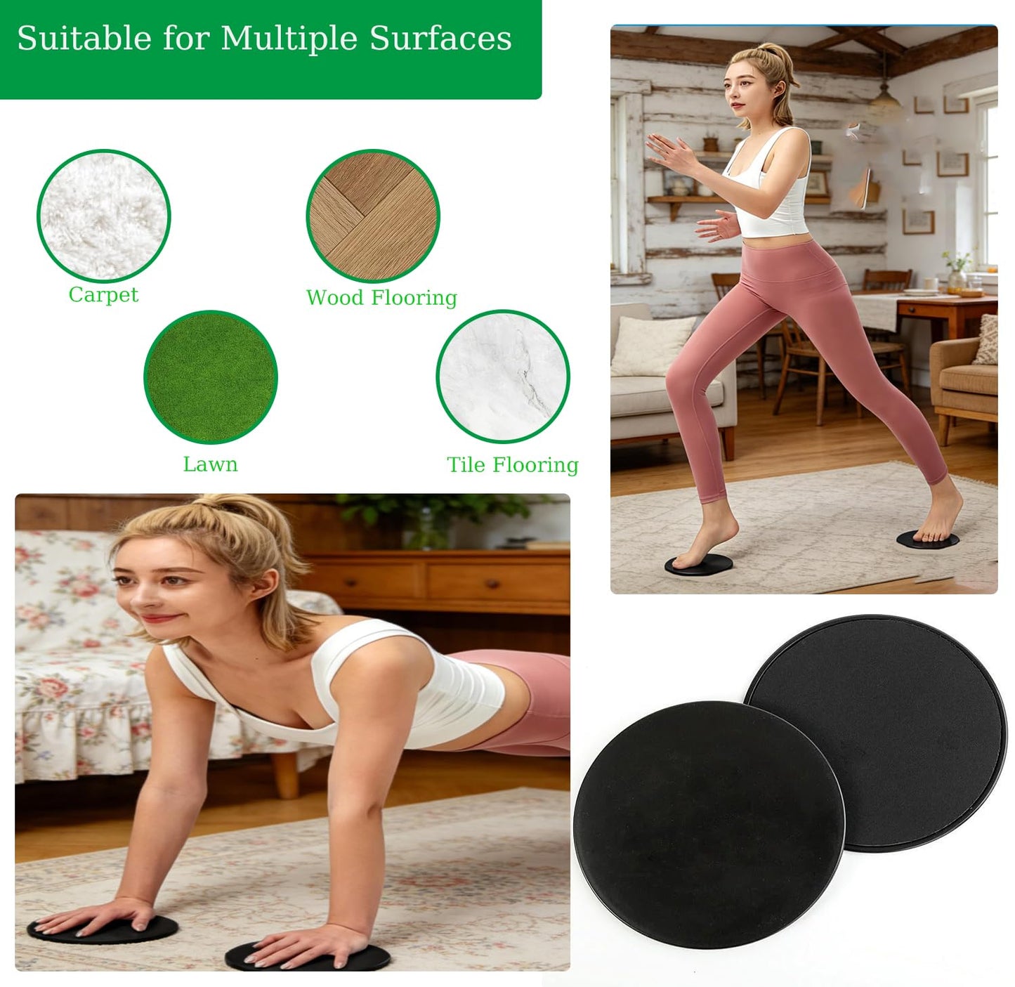 Basan Push Up Board with Resistance Bands – Foldable Portable Home Gym Equipment for Full Body Workout, Strength Training for Men & Women