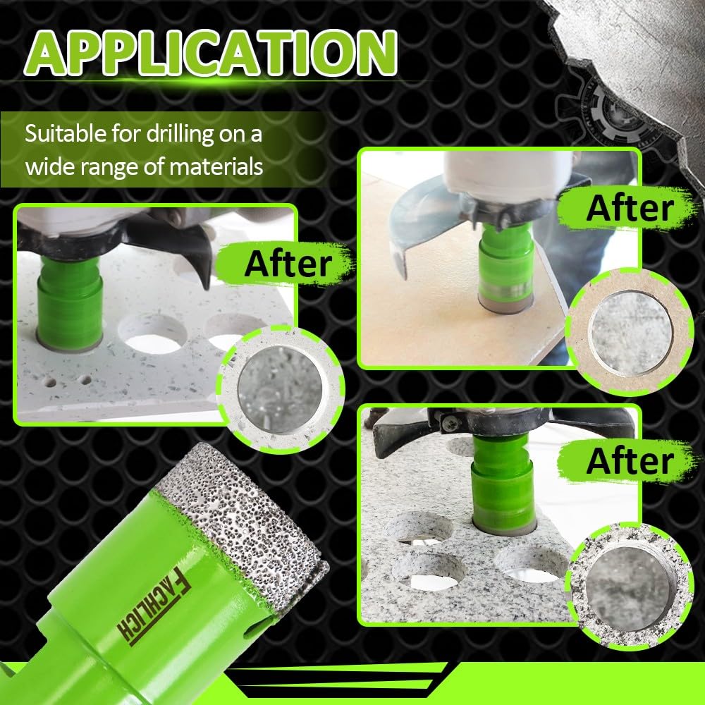 FACHLICH Diamond Core Drill Bits Set and FACHLICH Diamond Core Drill Bit - 6" Tile Hole Saw 152mm Diamond Hole Saw