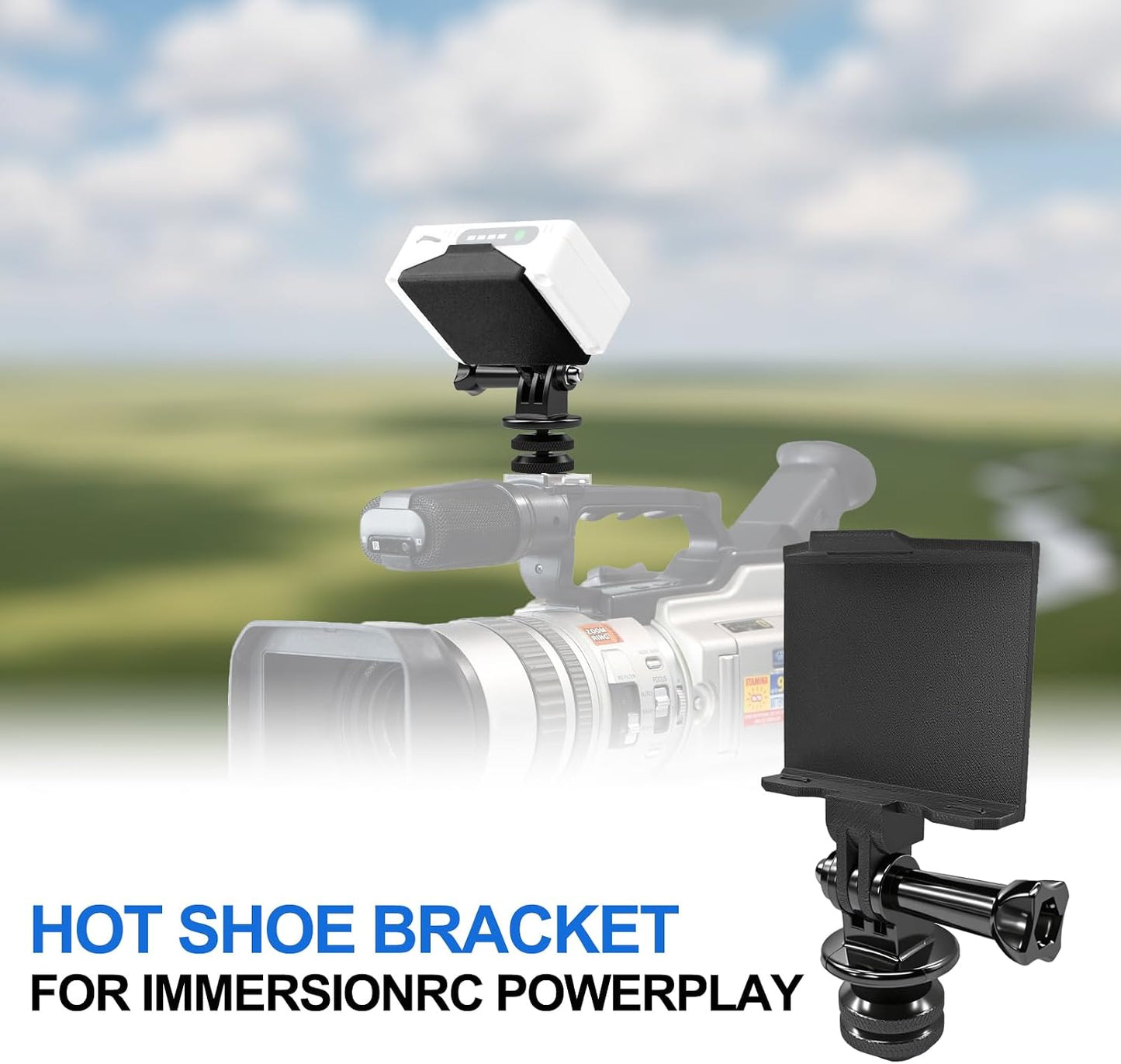 Auxazalux ImmersionRC Hot Shoe Bracket Cold Shoe Mount for Powerplay, Suitable for Any DSLR, Mirrorless Camera