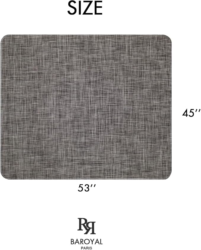 BARoyal Office Chair Mat for Hardwood Floor Under Desk Computer Rolling Chair Mat for Wood/Tile Floor Non-Slip Heavy Duty Desk Rug PVC Plastic Hard Floor Protector 45" x 53"(Gravel)