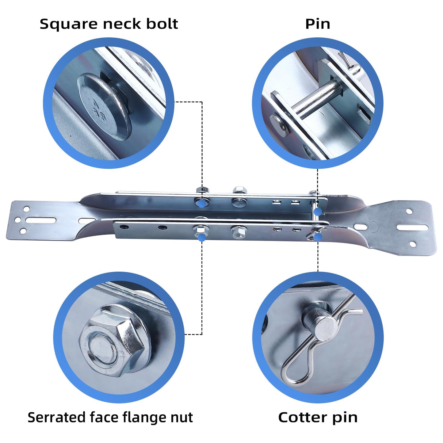 Patioer Garage Door Parts Reinforcement Bracket, Adjustable Garage Door Opener Bracket, Fits 18"-24" Panel, 2 Pack