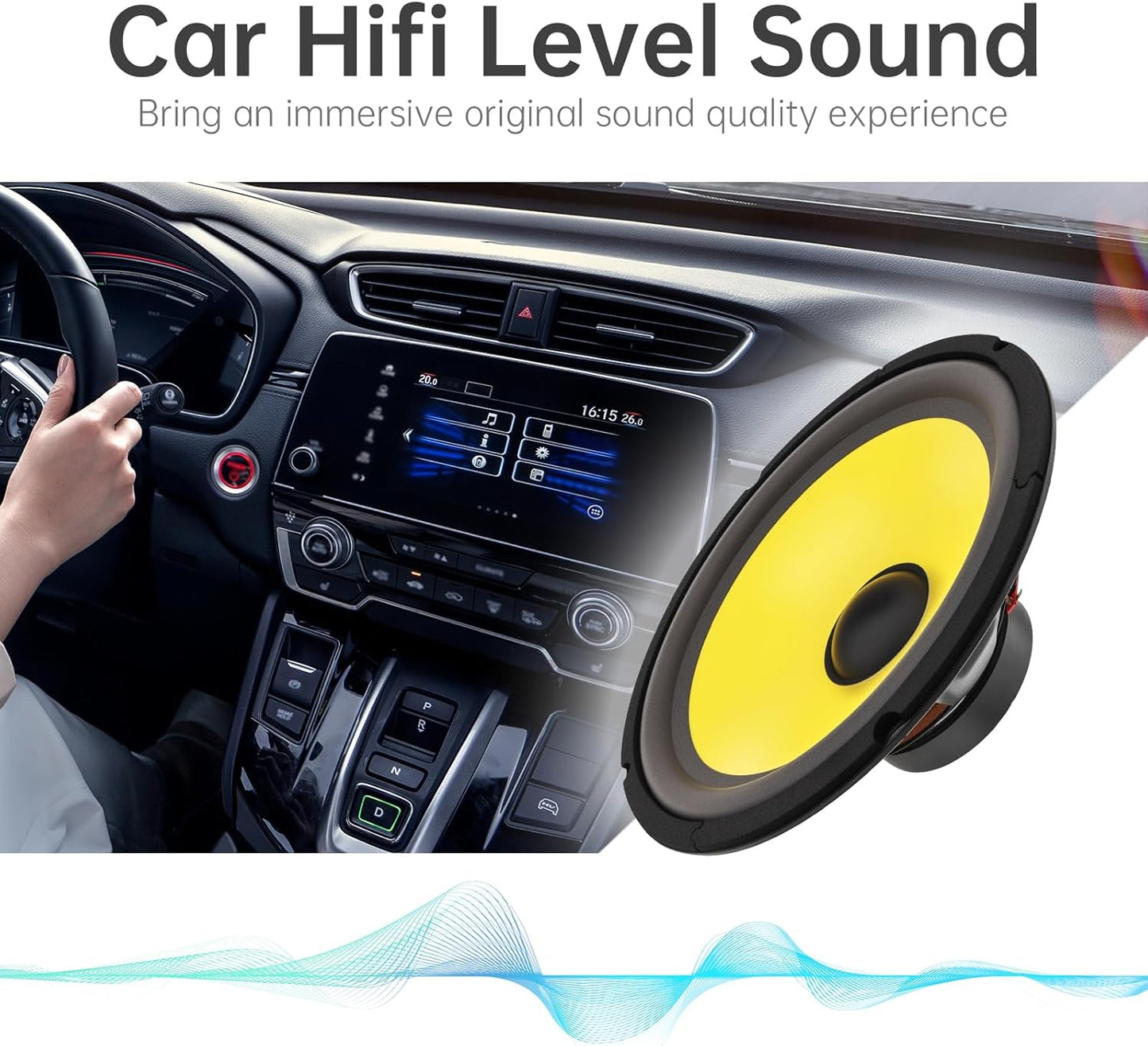 DriSentri 10 Inch Bass Loudspeaker Woofer Speaker, Car Speakers Wide Frequency Response Car Audio Stereo Speaker
