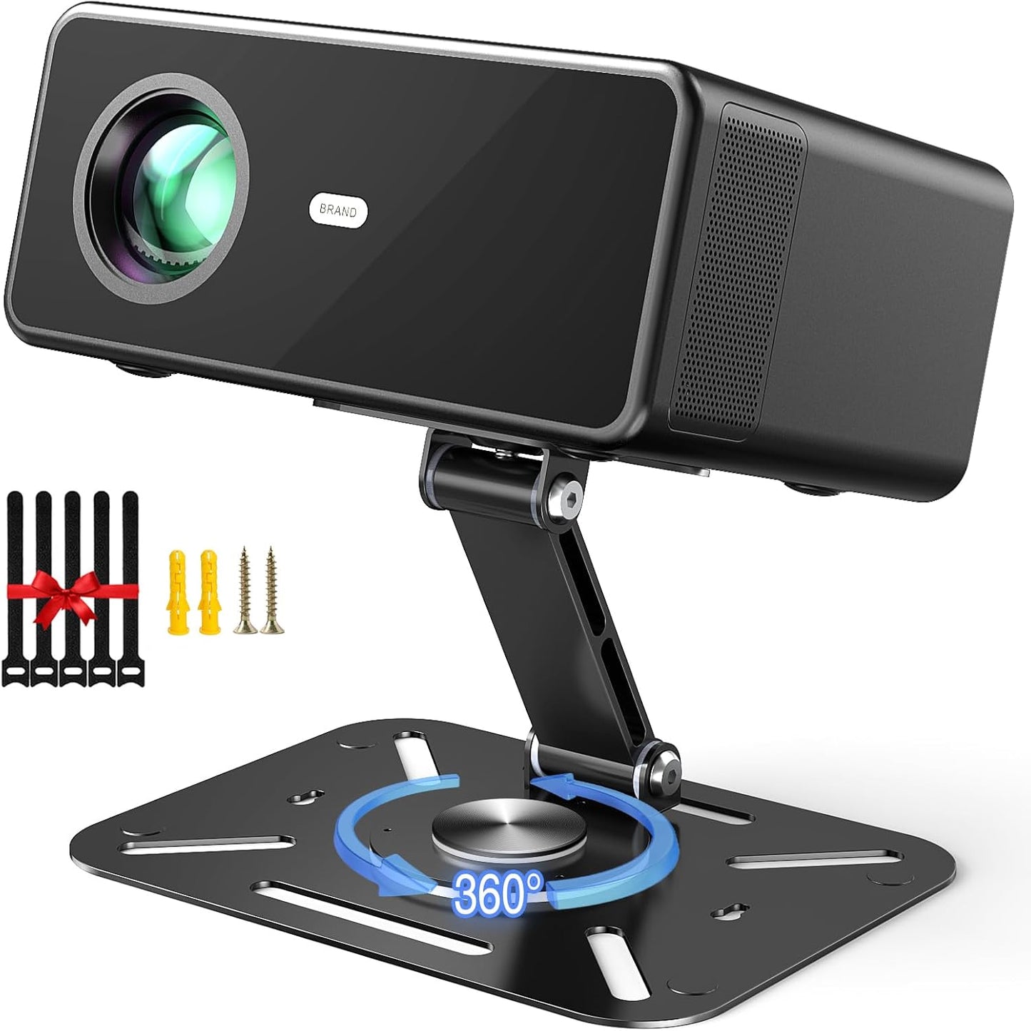 1/4" 360Adjustable DAWASAPAT Desktop Projector Stand, Table Projector Mount Adjustable Angle with Screw, Projector