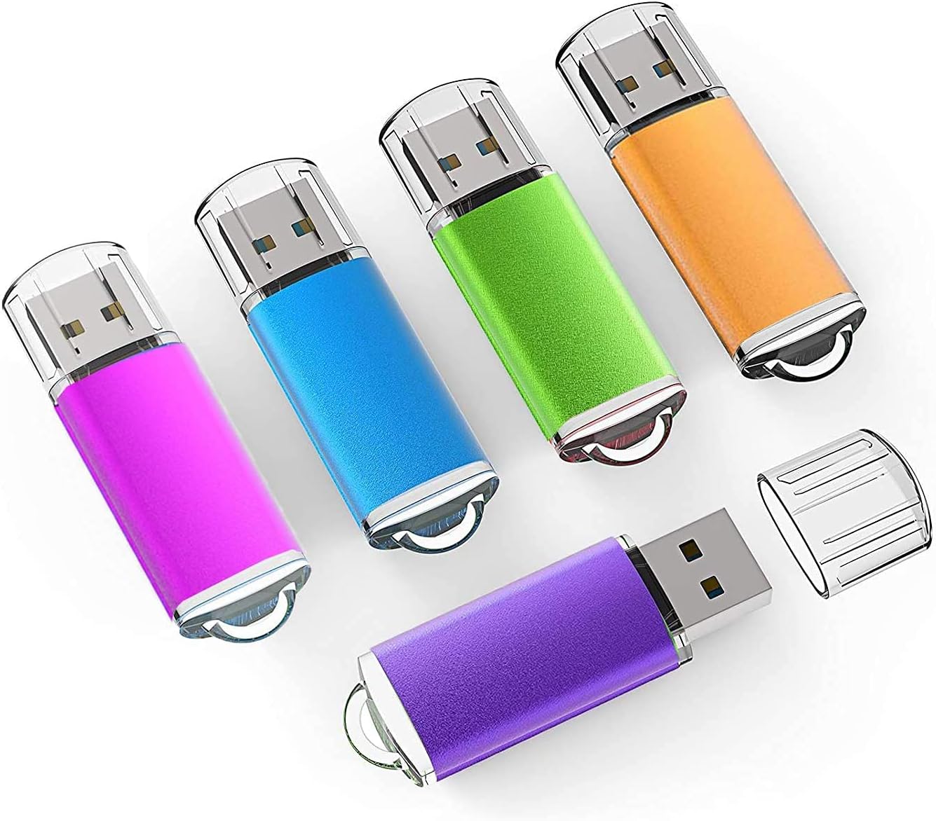 K&ZZ 32GB 5 Pack 2.0 32G USB Flash Drive Thumb Drives USB Memory Stick Gig Stick Pen Drive USB Stick Zip Drive for PC