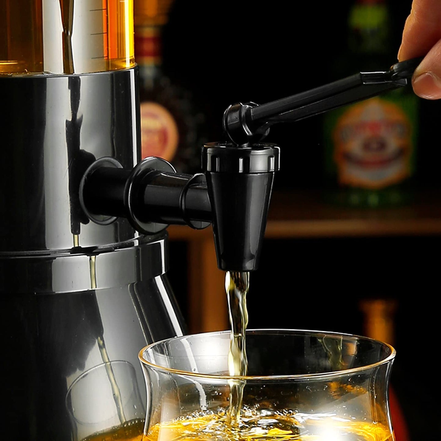 beverage tower 3 litre beer dispenser with tap Beer tower dispenser Multi-function beverage dispenser with clear scale for restaurants and bars Beer vending machine(Color:D)