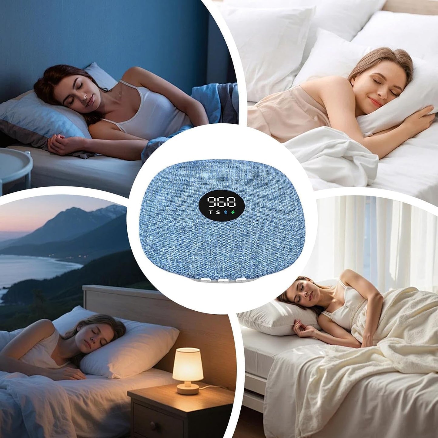 Generic 30H Pillow Speakers for Sleeping, Sleep Speaker Under Pillow Thin Wireless with Timer, Under The Pillows