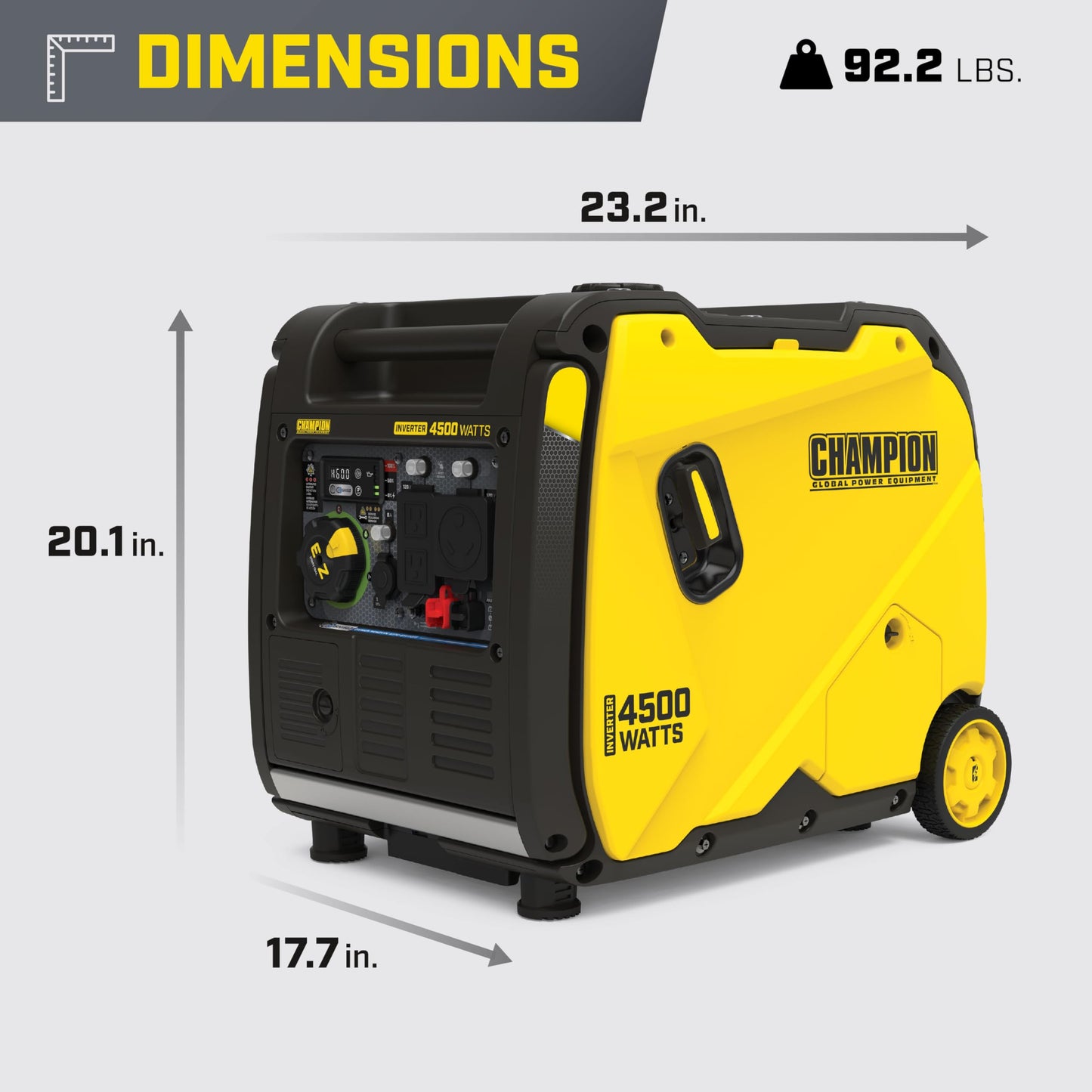 Champion Power Equipment 4500-Watt RV Ready Portable Inverter Generator with Quiet Technology and Free 3-Year Warranty