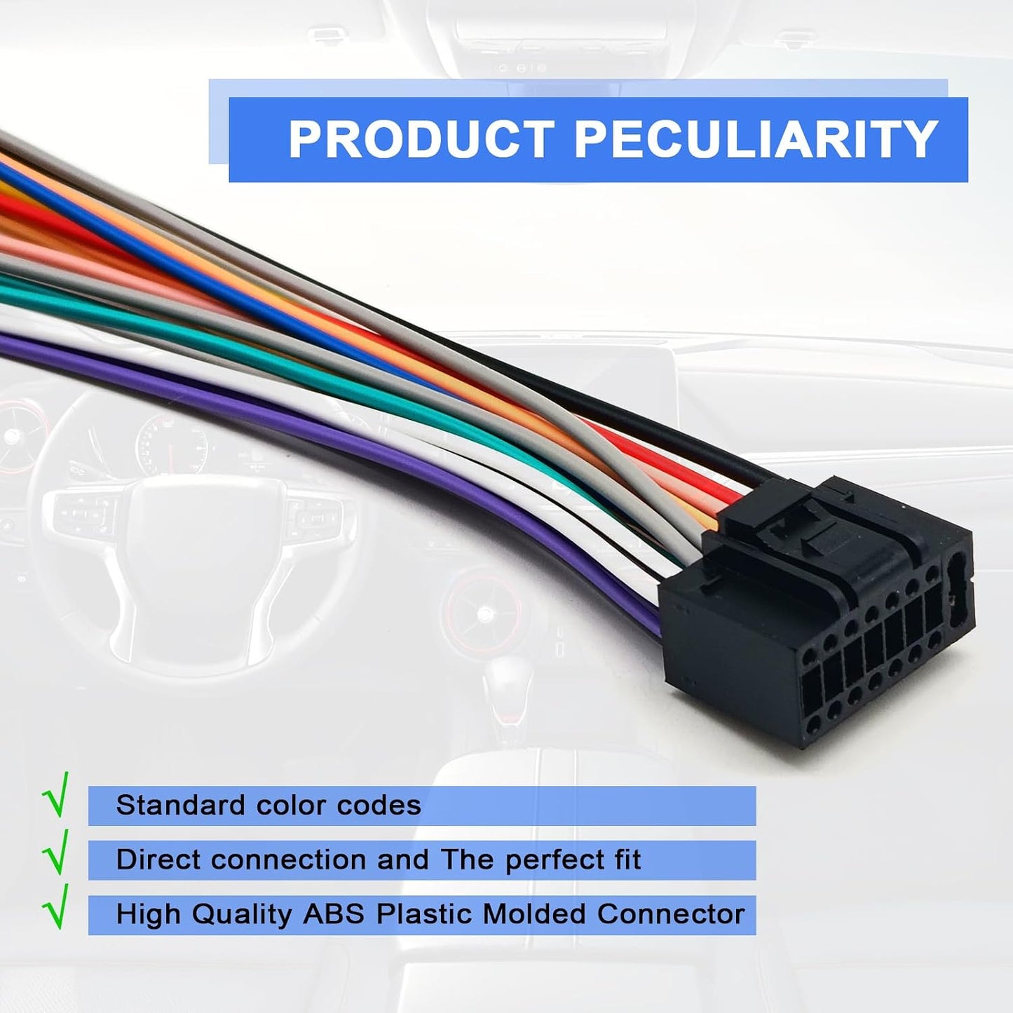 CmeRto 16 bv9955 bv9958 bv9962 bv9974 bv9982 bv8728b bv8975b bv9964b Pin Automobile Radio Cable Harness Compatible