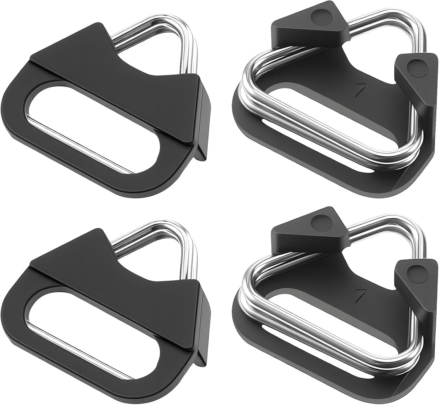Bruislard 4Pcs Camera Strap Clips Camera Triangle Split Ring Stainless Steel Strap Hook Lug Ring with Plastic Cap