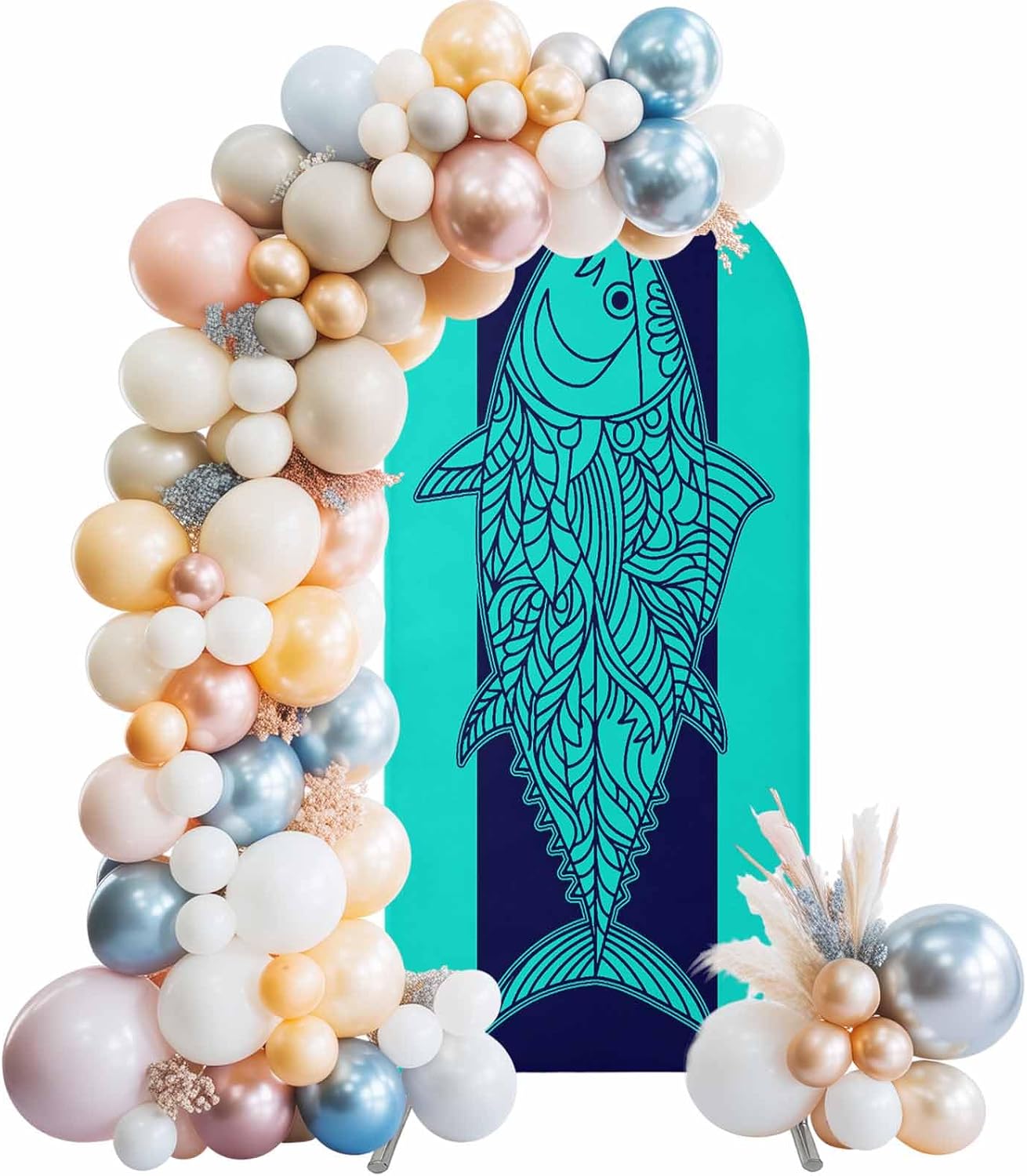 Duskova Living 4 Summer Tuna Arch Backdrop Cover FT, Beach Wedding Arch Cover Stretchy Backdrop Stands Covers