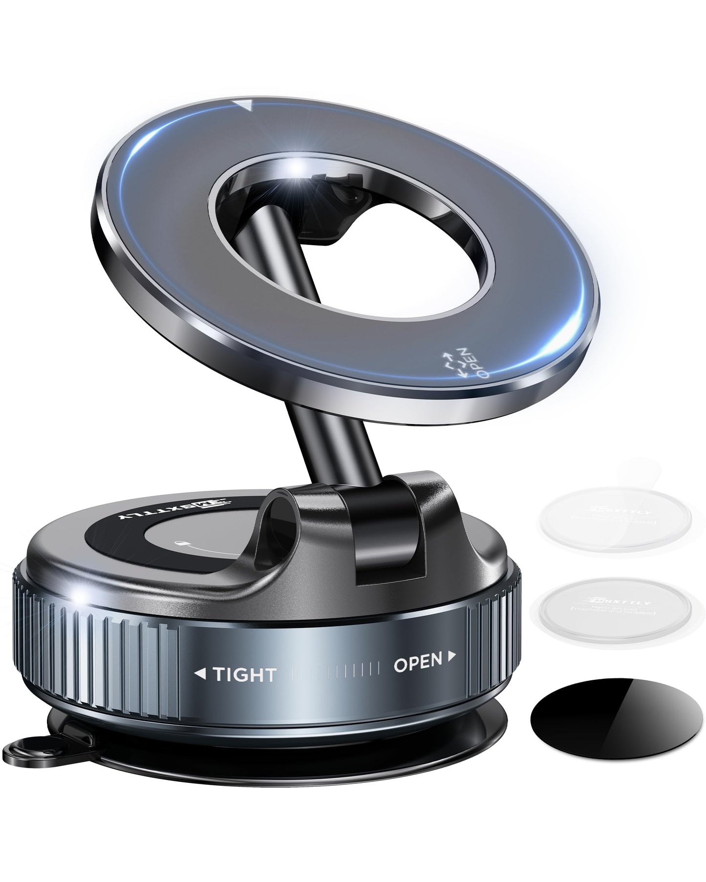 MSXTTLY Vacuum Magnetic Phone Holders for Your Car 2026 Suction Cup Phone Mount with Washable Nano Gel Pads 360° Adjustable Phone Mount,Travel Gifts, Car Phone Holder for Smartphone Car/Gym/Mirror