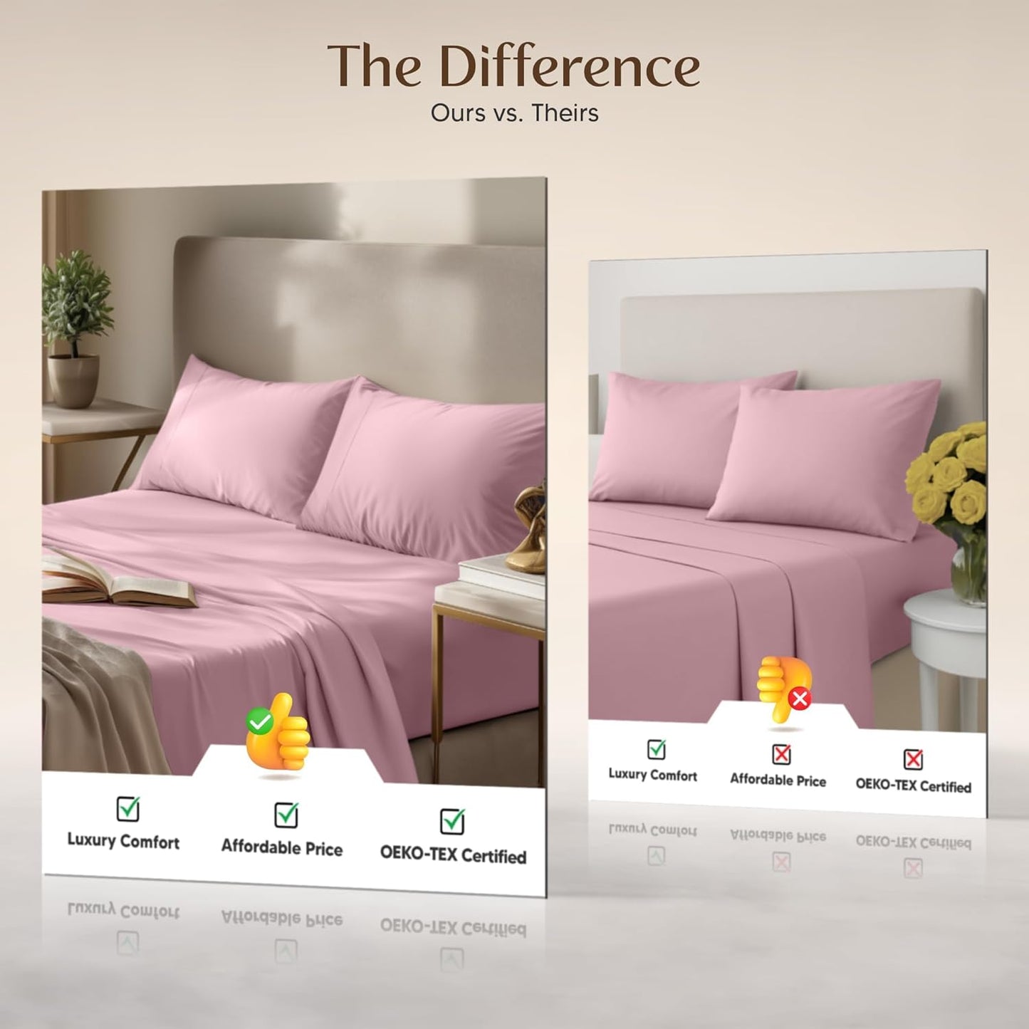 Utopia Bedding California King Sheet Set - Soft, Breathable Microfiber, 4-Piece in Crystal Pink