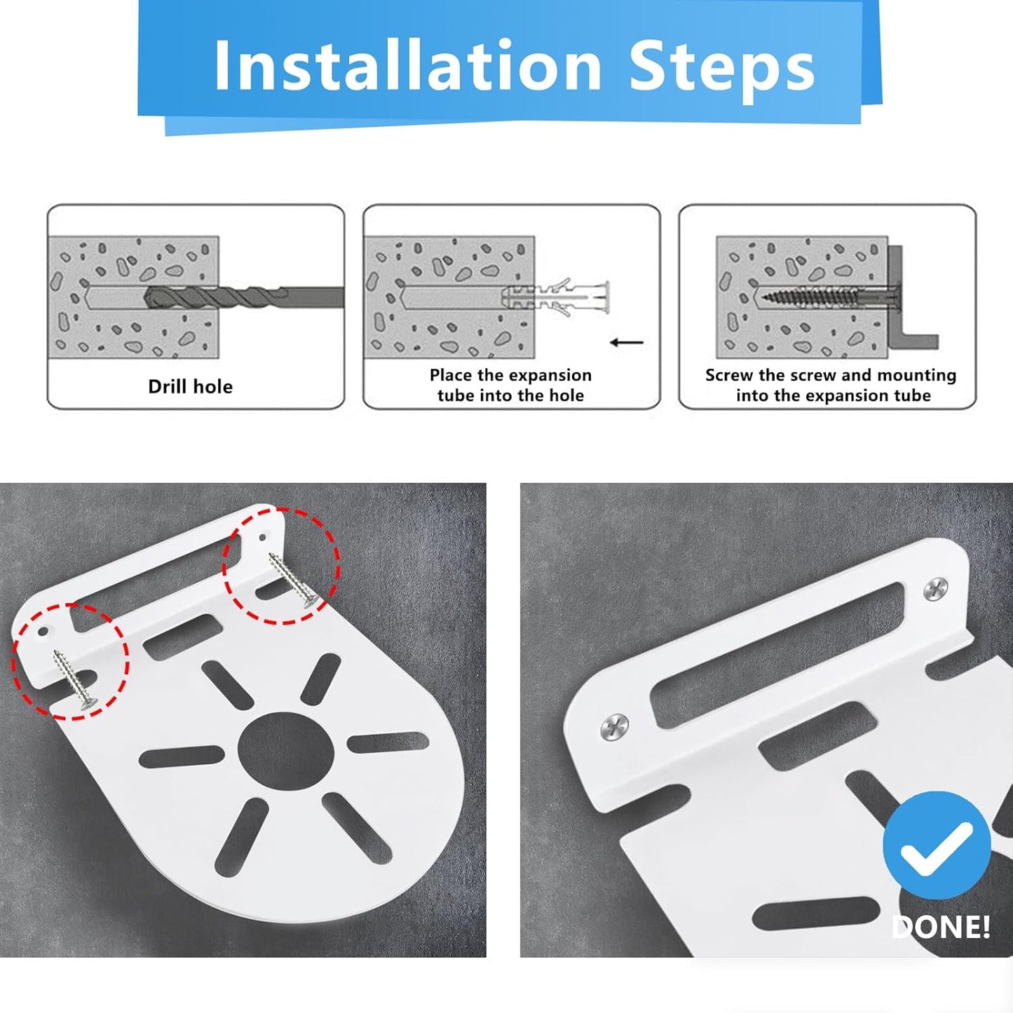 Roolaudk Space-Saving(1) Floating Shelves for Wall Mount Holder for Flower PSecurity Camera for Baby Monitor, Dog