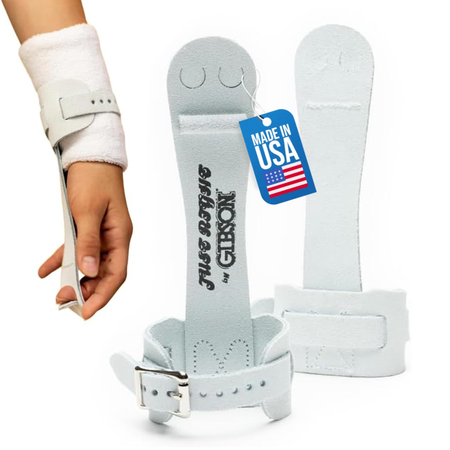 Gibson Athletic unisex adult gymnastic Uneven Bar Grips, White, Large
